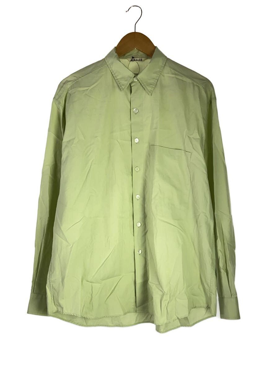 Auralee Green Cotton Long-sleeved Shirt Size US XL / EU 56 / 4 - 2 Thumbnail