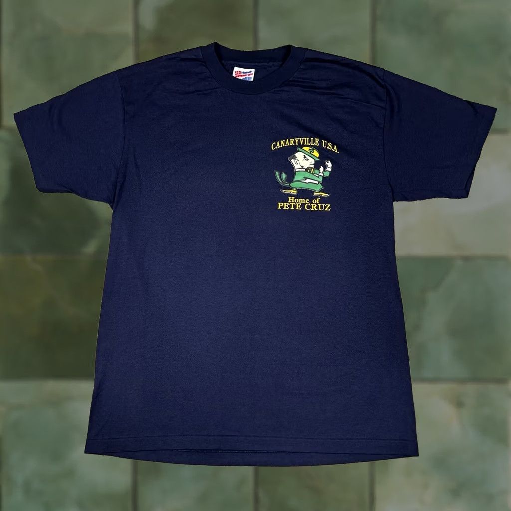 Hanes VINTAGE Chicago Canaryville Graphic T-Shirt Medium M Unisex Adults Hanes Blue 90s Single Stitch Graphic Tee Shirt Men's Womens Size US M / EU 48-50 / 2 - 1 Thumbnail