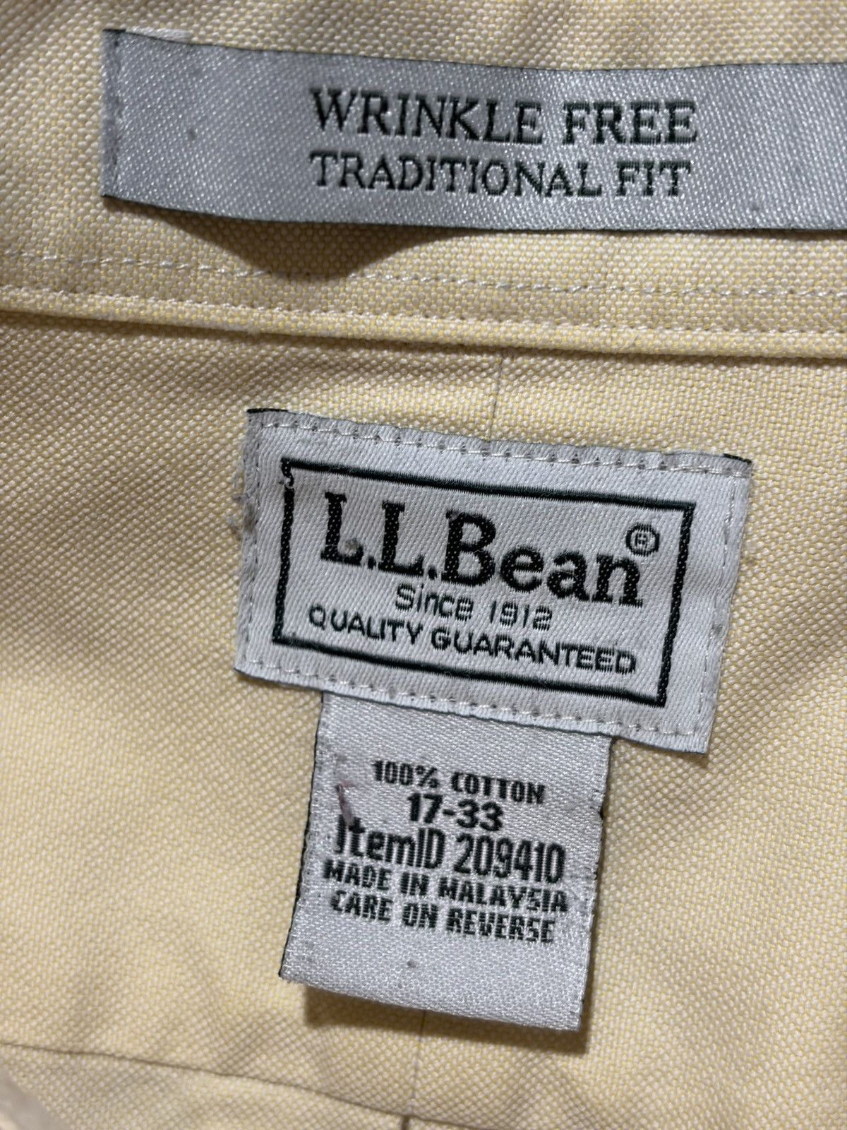 L.L. Bean L.L. Bean Dress Shirt Wrinkle Free Button Down Solid Cotton Size US L / EU 52-54 / 3 - 5 Thumbnail