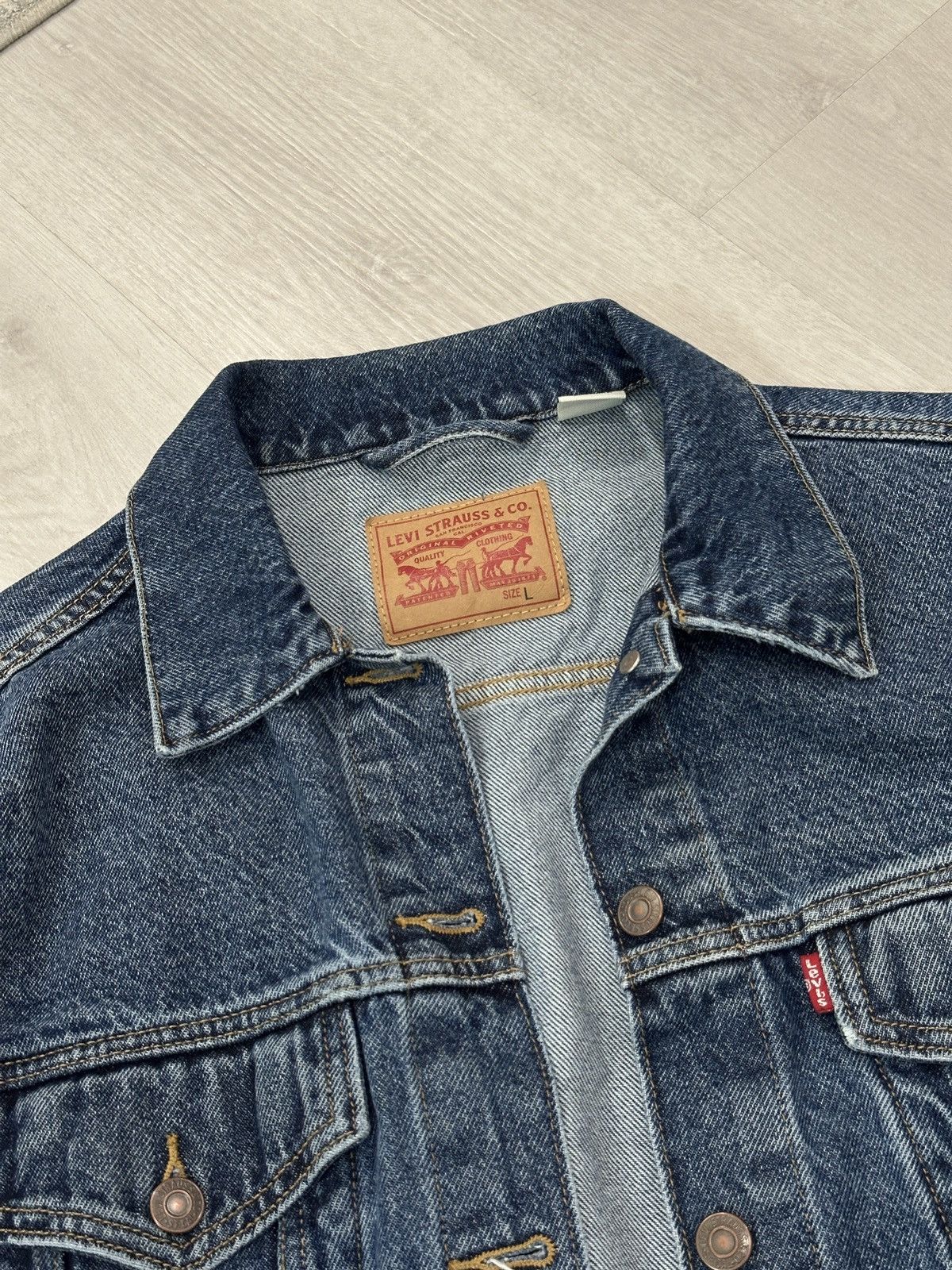Levi's VTG Y2K Levi's Denim Trucker Jean Jacket Size Large Size US L / EU 52-54 / 3 - 3 Thumbnail