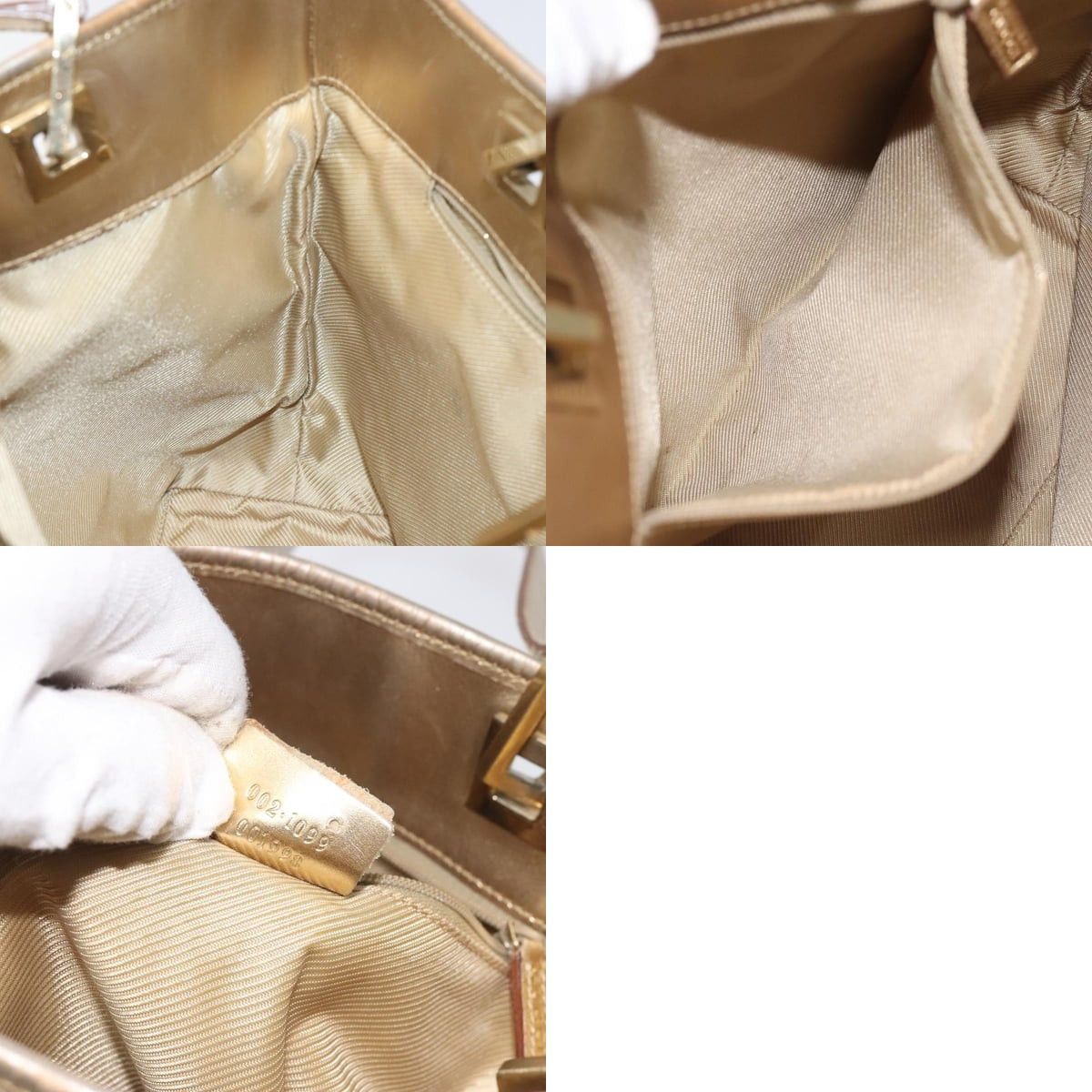 Gucci GUCCI GG Canvas Tote Bag Nylon Peppermint Gold 002 002 Size ONE SIZE - 12 Thumbnail
