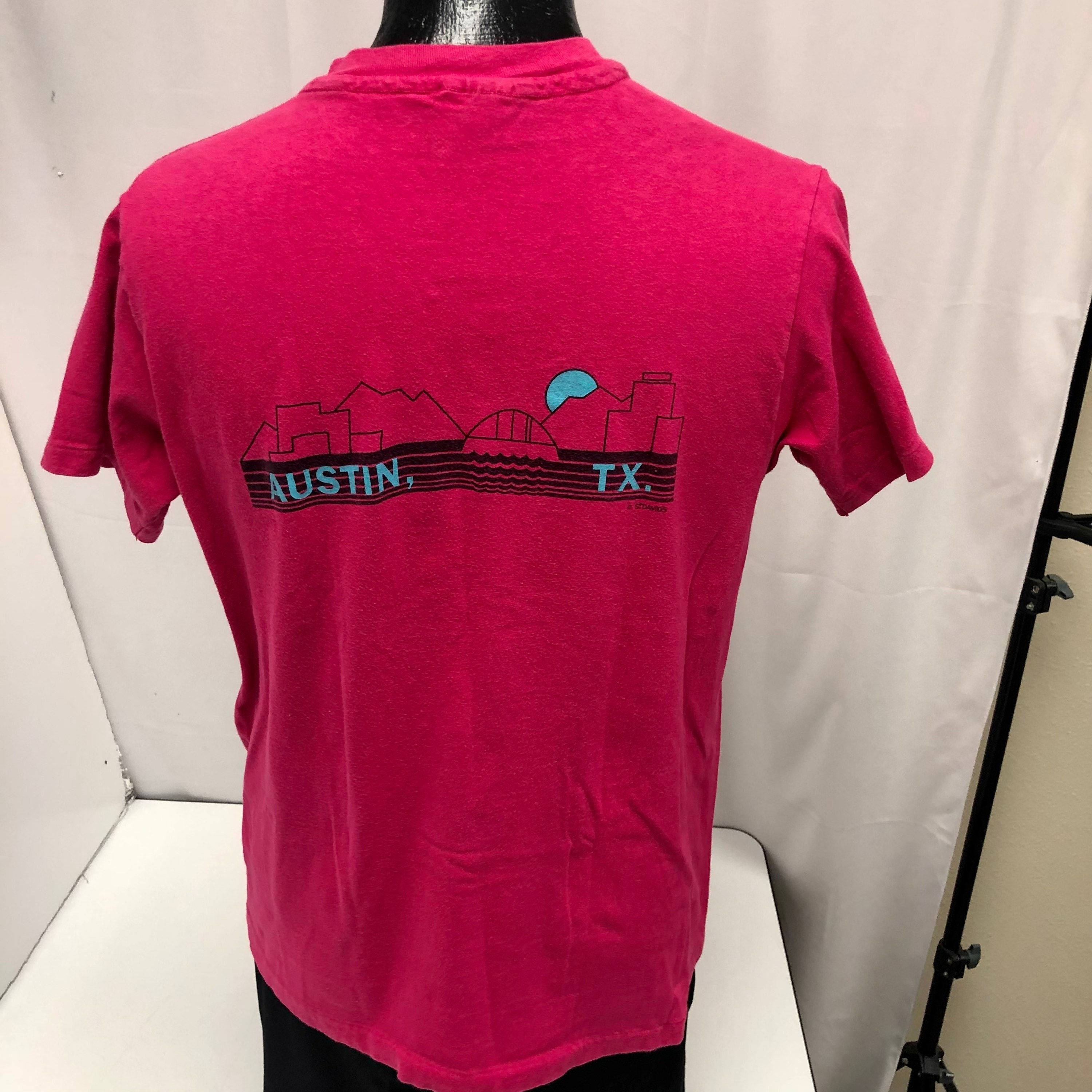 Hanes 80’s Retro CITY Skyline 1988 Austin Texas FUN RUN T Shirt Size US L / EU 52-54 / 3 - 6 Thumbnail