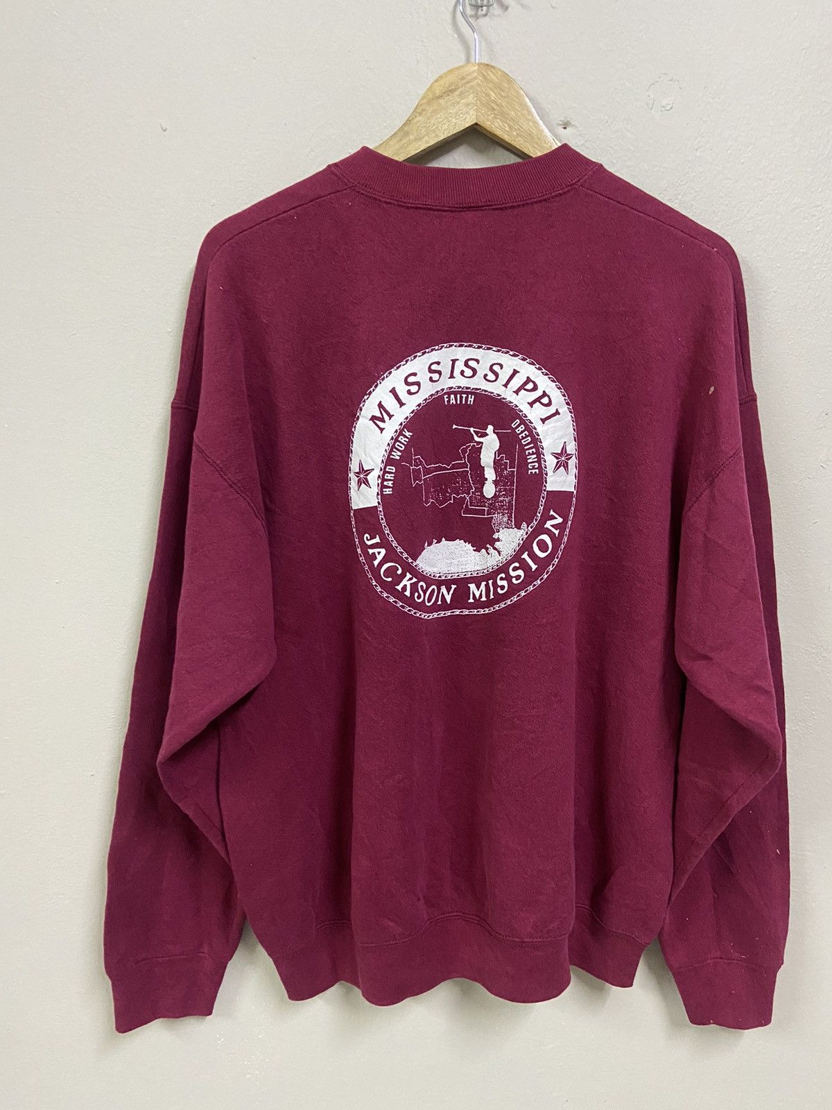 Fruit Of The Loom × Vintage vintage sweatshirt mississippi jackson mission Size US XL / EU 56 / 4 - 13 Thumbnail
