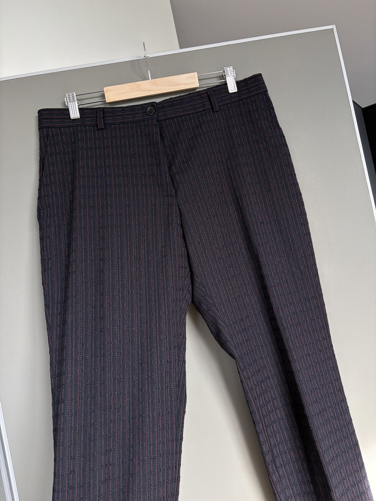 Dries Van Noten Dries Van Noten Textures Deep Blue/Red Classic Trousers Size 27" / US 4 / IT 40 - 7 Thumbnail