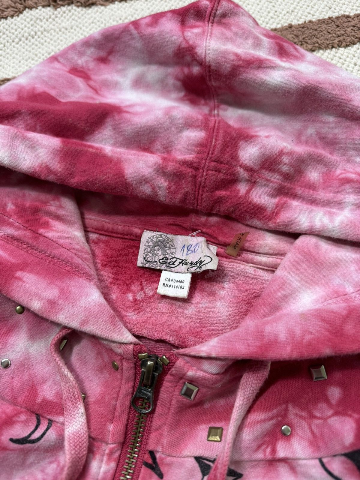 Ed Hardy VINTAGE ED HARDY ALL OVER PRINTED 2000s ZIP UP HOODIE Size M / US 6-8 / IT 42-44 - 5 Thumbnail