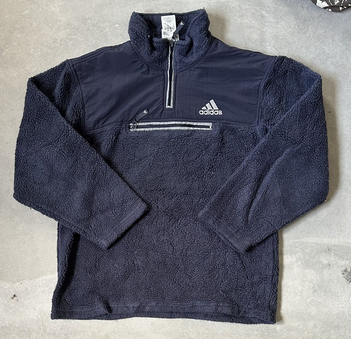 Adidas VINTAGE ADIDAS FLEECE MIDZZIPER OUTERWEAR Size US L / EU 52-54 / 3 - 1 Thumbnail