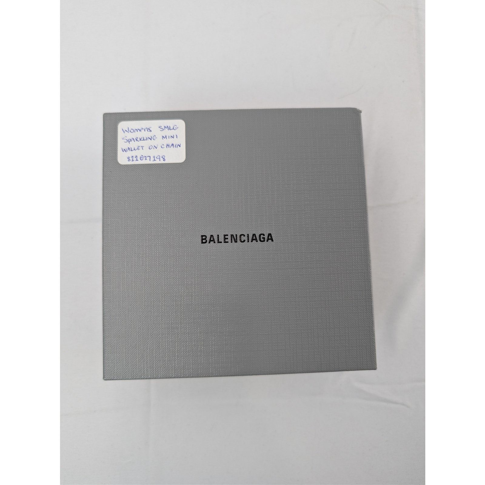 Balenciaga o1rshd1 Women's SMLG Sparkling Mini Wallet on Chain in Black Size ONE SIZE - 8 Thumbnail
