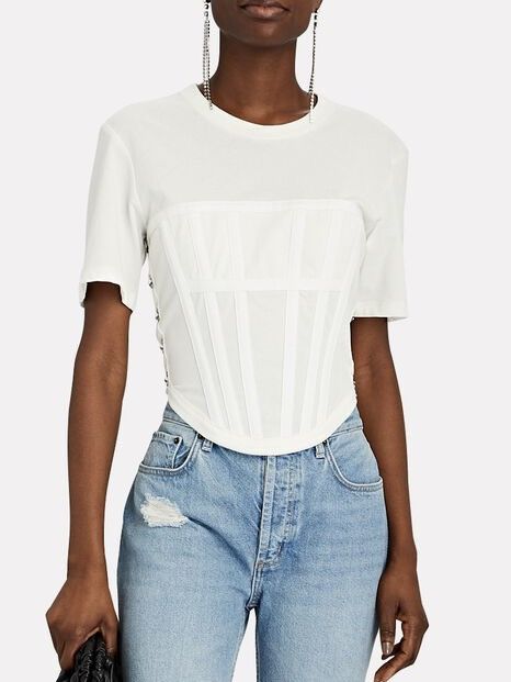 Dion Lee Ivory Corset T-Shirt | Grailed