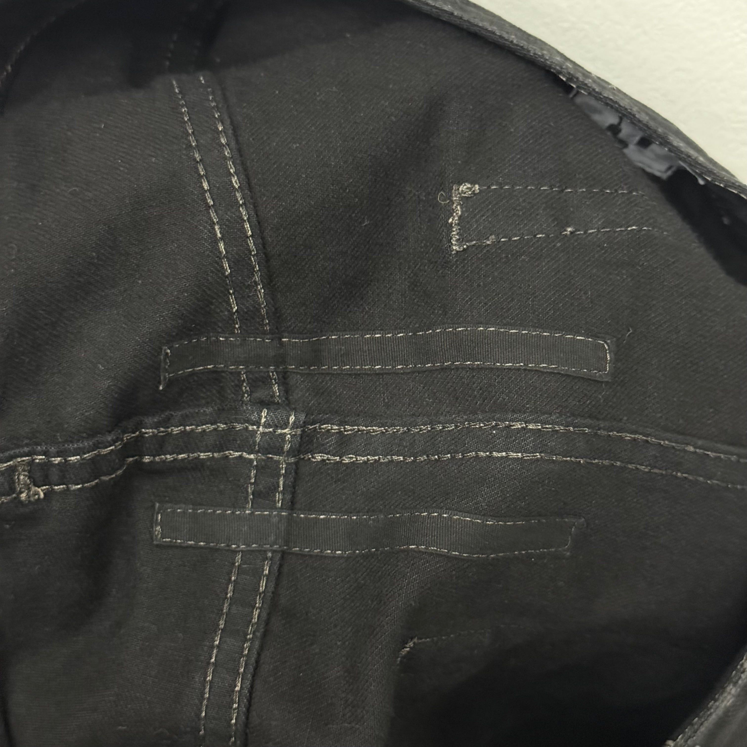 Rick Owens Drkshdw Rick Owens DRKSHDW Waxed Denim - Size 30 Size US 30 / EU 46 - 6 Thumbnail