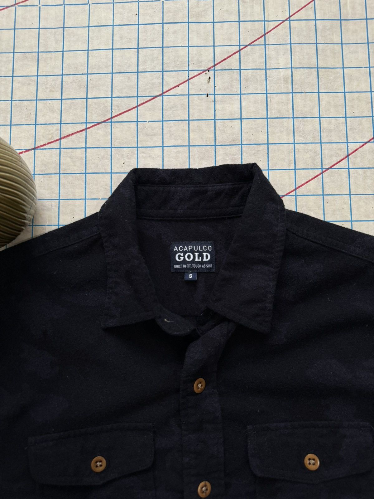 Acapulco Gold Acapulco Gold Dark Navy Camo Button Up Shirt Small Size US S / EU 44-46 / 1 - 6 Thumbnail