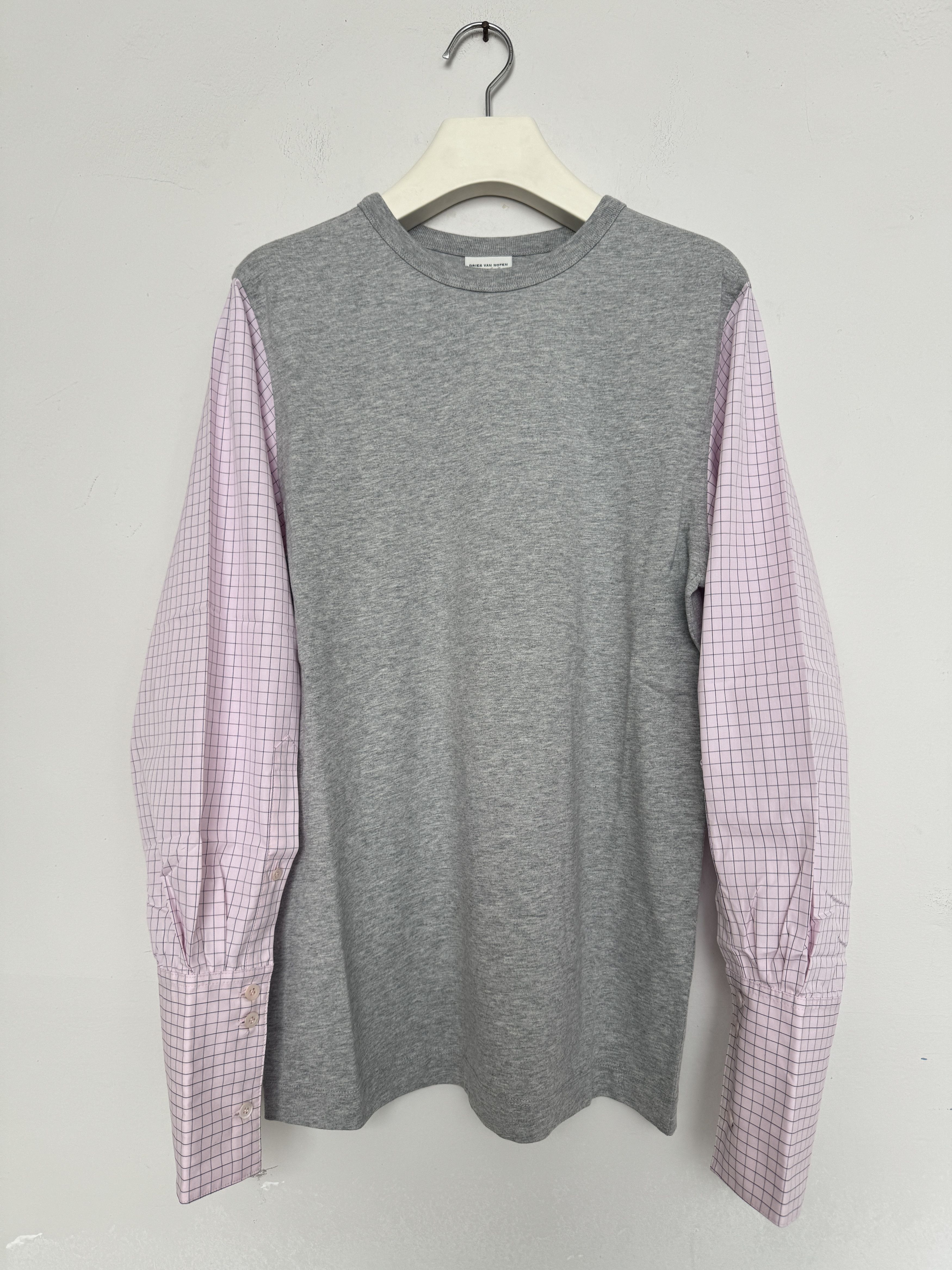 Dries Van Noten Dries Van Noten Heos Grey Cotton T-shirt Size XS / US 0-2 / IT 36-38 - 1 Thumbnail