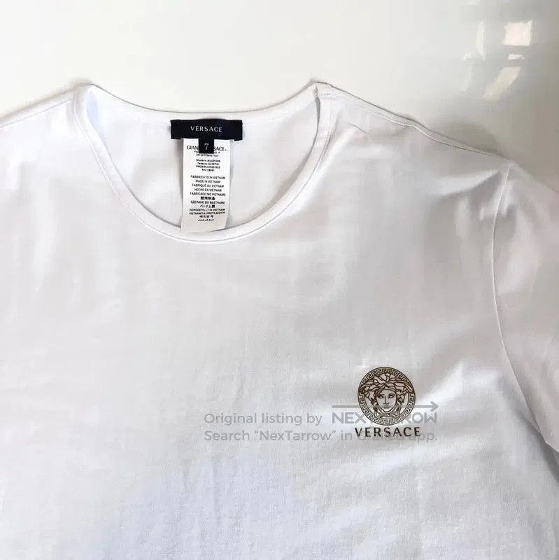 Versace Versace Men's Summer White Cotton T-Shirt . Size US S / EU 44-46 / 1 - 2 Thumbnail