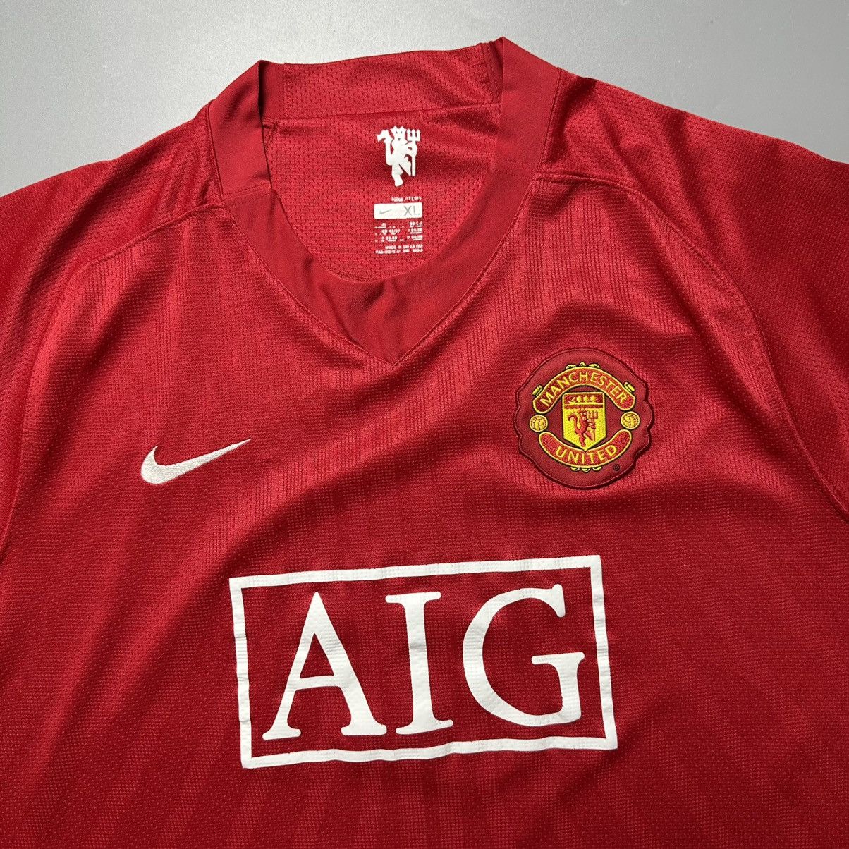 Nike MAN UNITED NIKE 2007/2008 FOOTBALL HOME JERSEY #7 RONALDO Size US XL / EU 56 / 4 - 4 Thumbnail