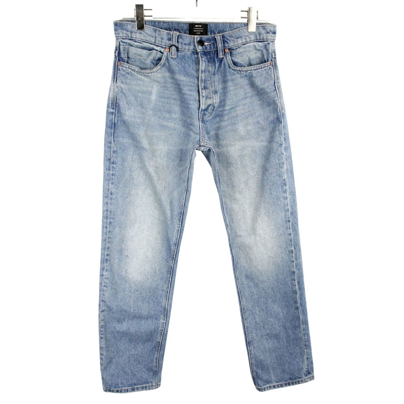 Vintage NEUW Studio Relaxed Jeans Men's W31/L32 Blue Whiskers Faded Button Fly Denim Casual Jeans Men Size US 31 - 2 Thumbnail