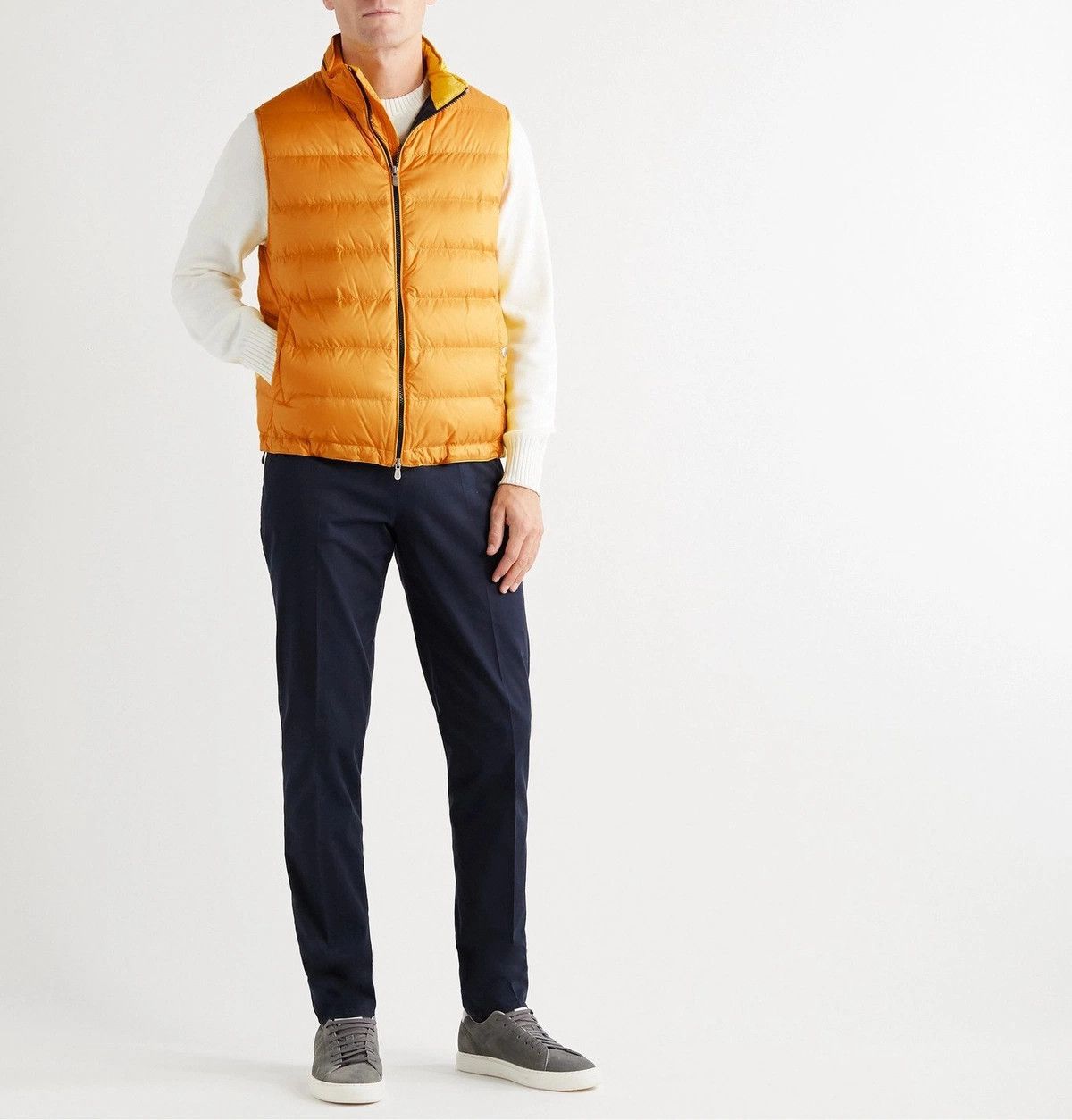 Brunello Cucinelli o1y0526 Vest in Yellow Size US M / EU 48-50 / 2 - 5 Thumbnail