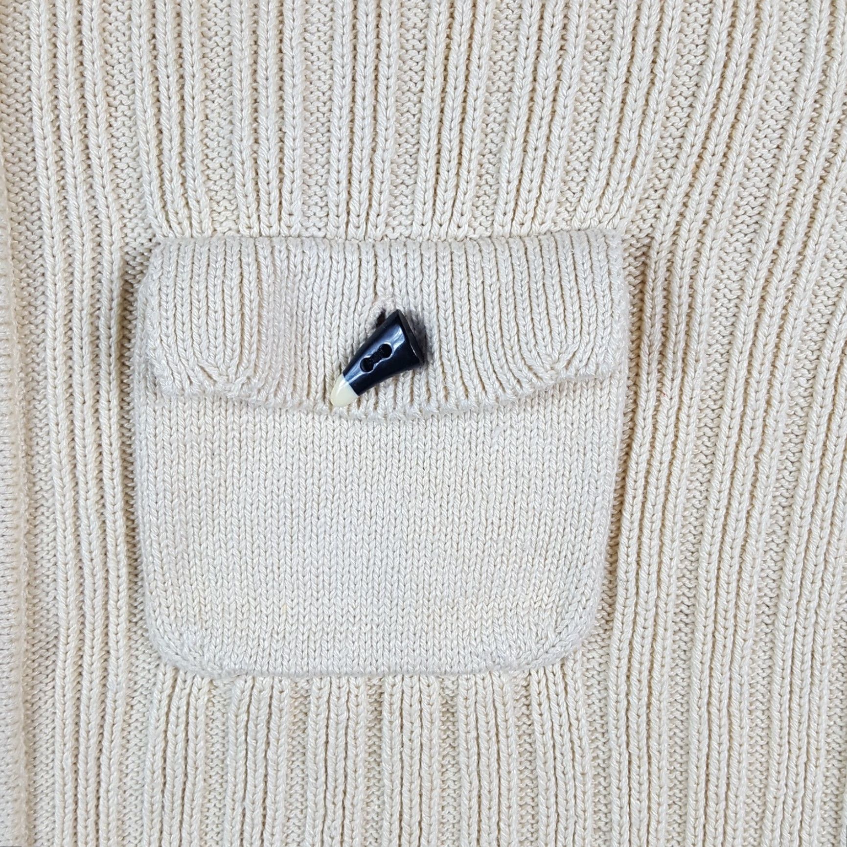 Vintage VINTAGE Jamie Sadock Beige Silk Cable Knit Cardigan Sweater Zip Up Women's Size S - 90s Bohemian Outdoor Retro 00s Y2K Top Mens Womens Girls? Size S / US 4 / IT 40 - 3 Thumbnail