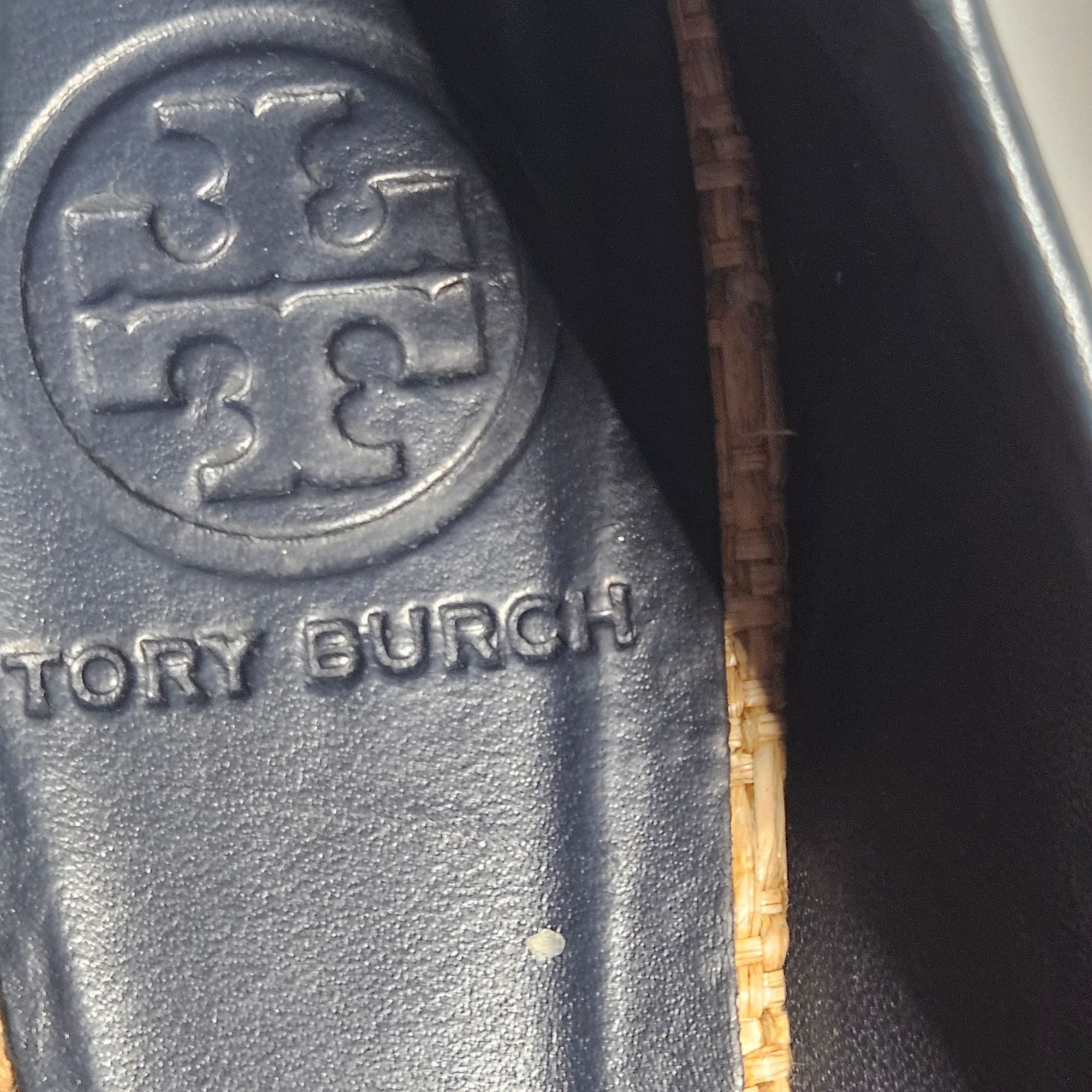 Tory Burch Tory Burch Women Raffia Flats Black 8M Coastal, Old Money, C Size US 8 / IT 38 - 4 Thumbnail