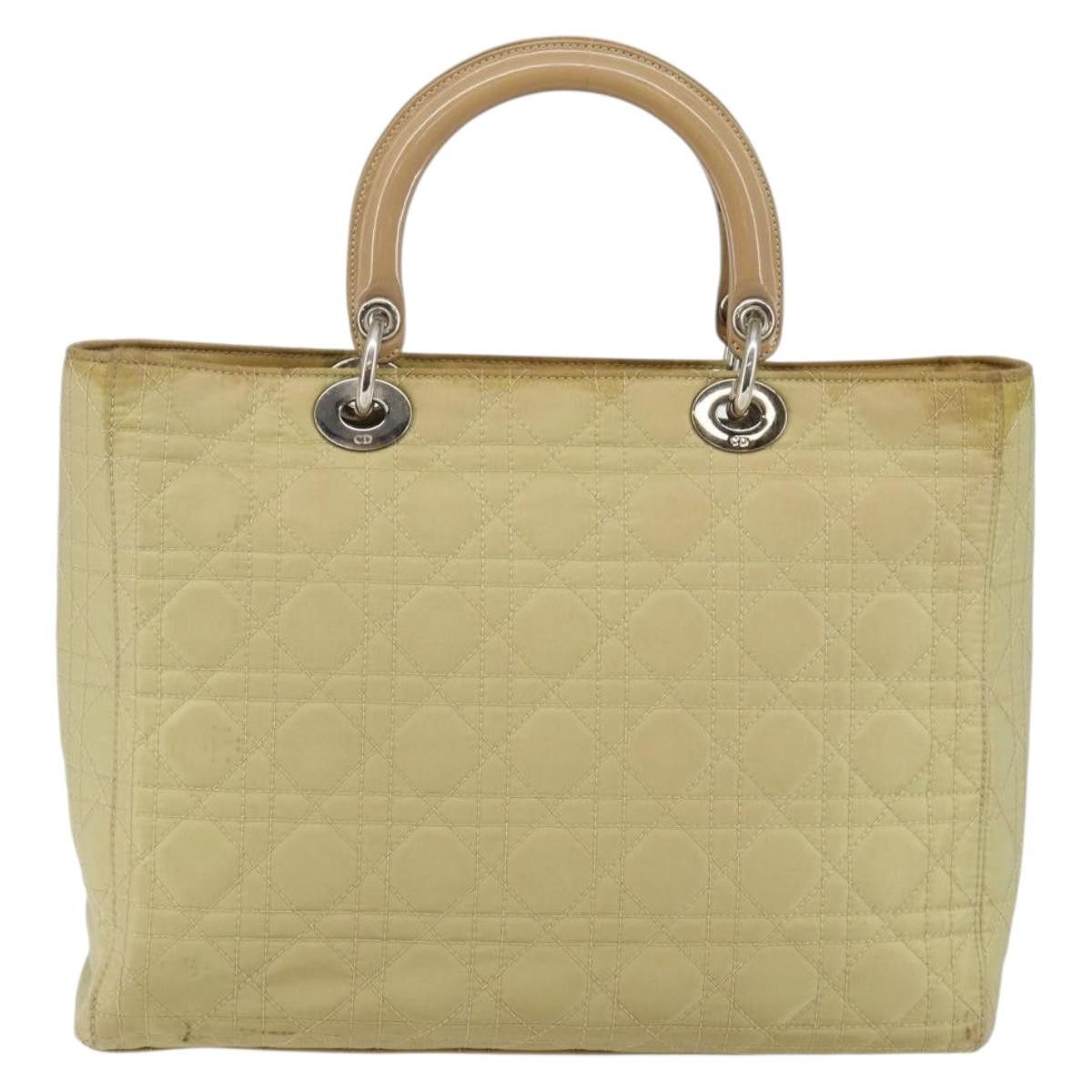 Dior DIOR Canage Hand Bag Nylon Beige Silver Size ONE SIZE - 3 Thumbnail