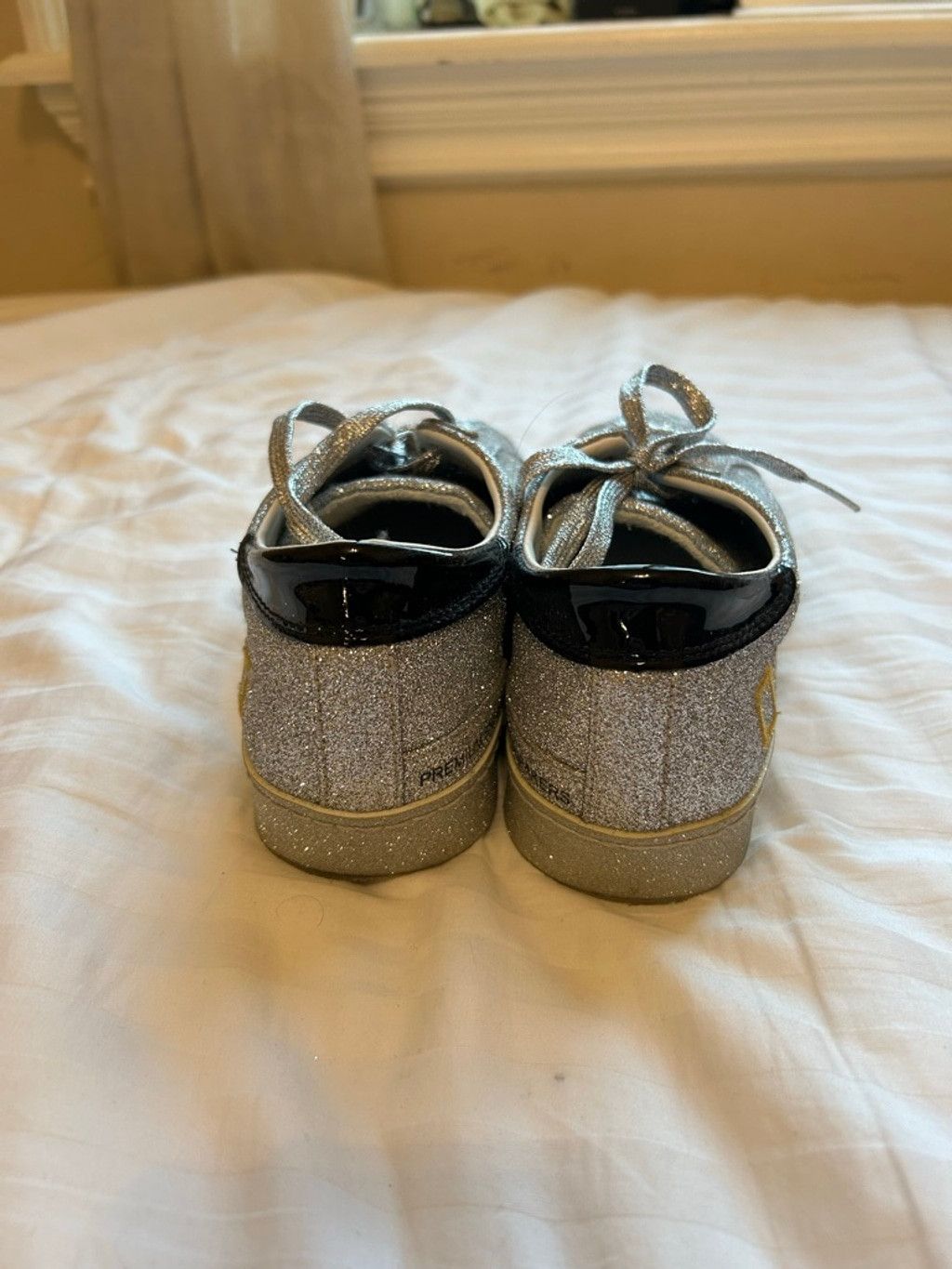 D.A.T.E. D.A.T.E. Silver Glitter Sneakers Size US 7 / IT 37 - 4 Thumbnail