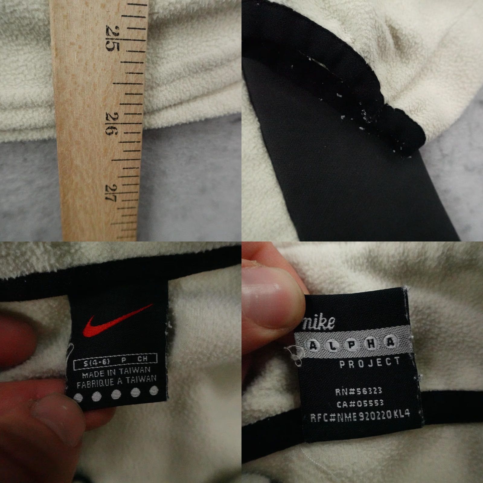 Nike VINTAGE Nike Sweater Womens Small White Alpha Project 1/4 Zip Pullover Fleece Size S / US 4 / IT 40 - 8 Thumbnail