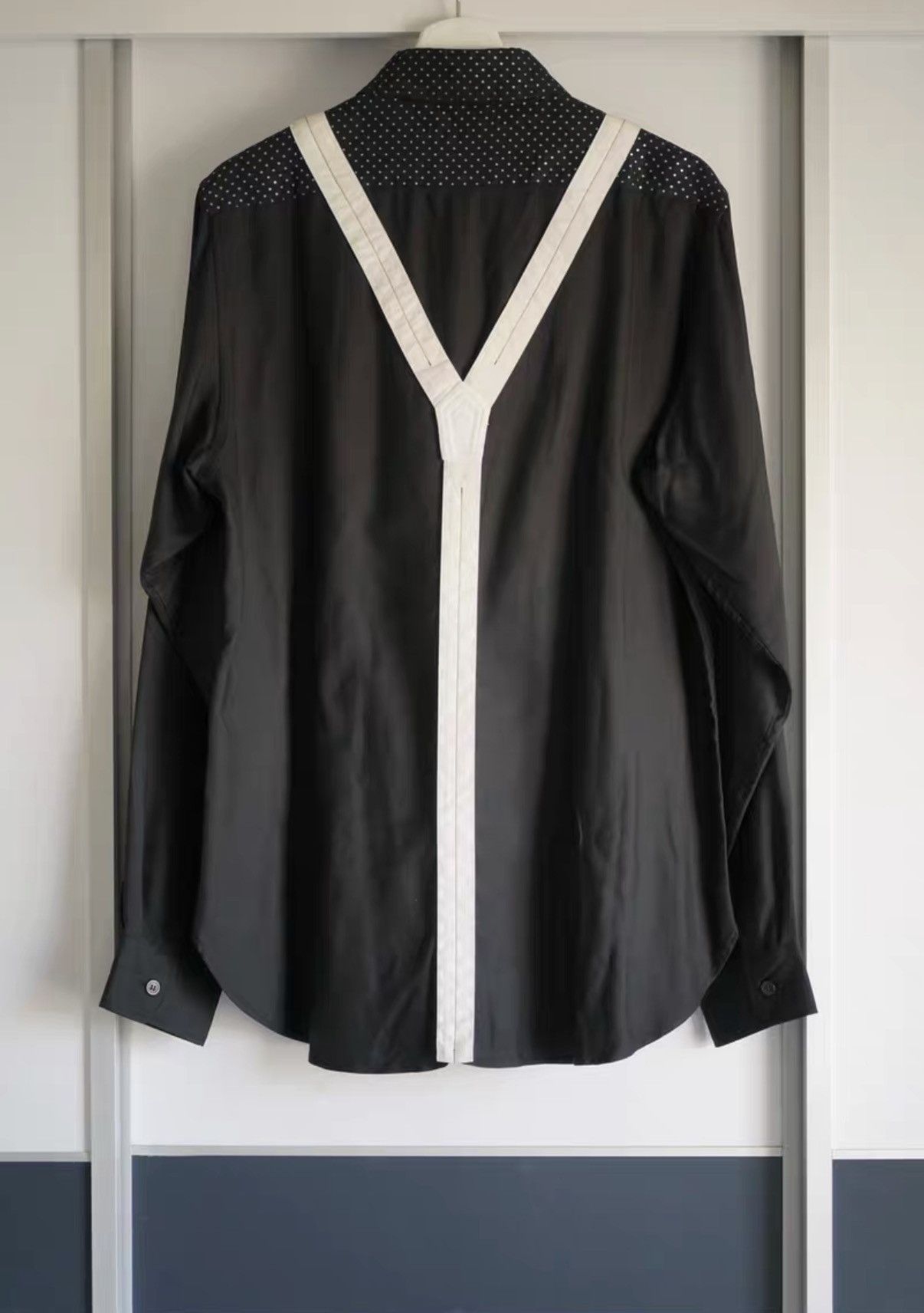 Yohji Yamamoto Yohji Yamamoto 07ss Suspender Decor Silk Shirt K4 Size US L / EU 52-54 / 3 - 2 Thumbnail