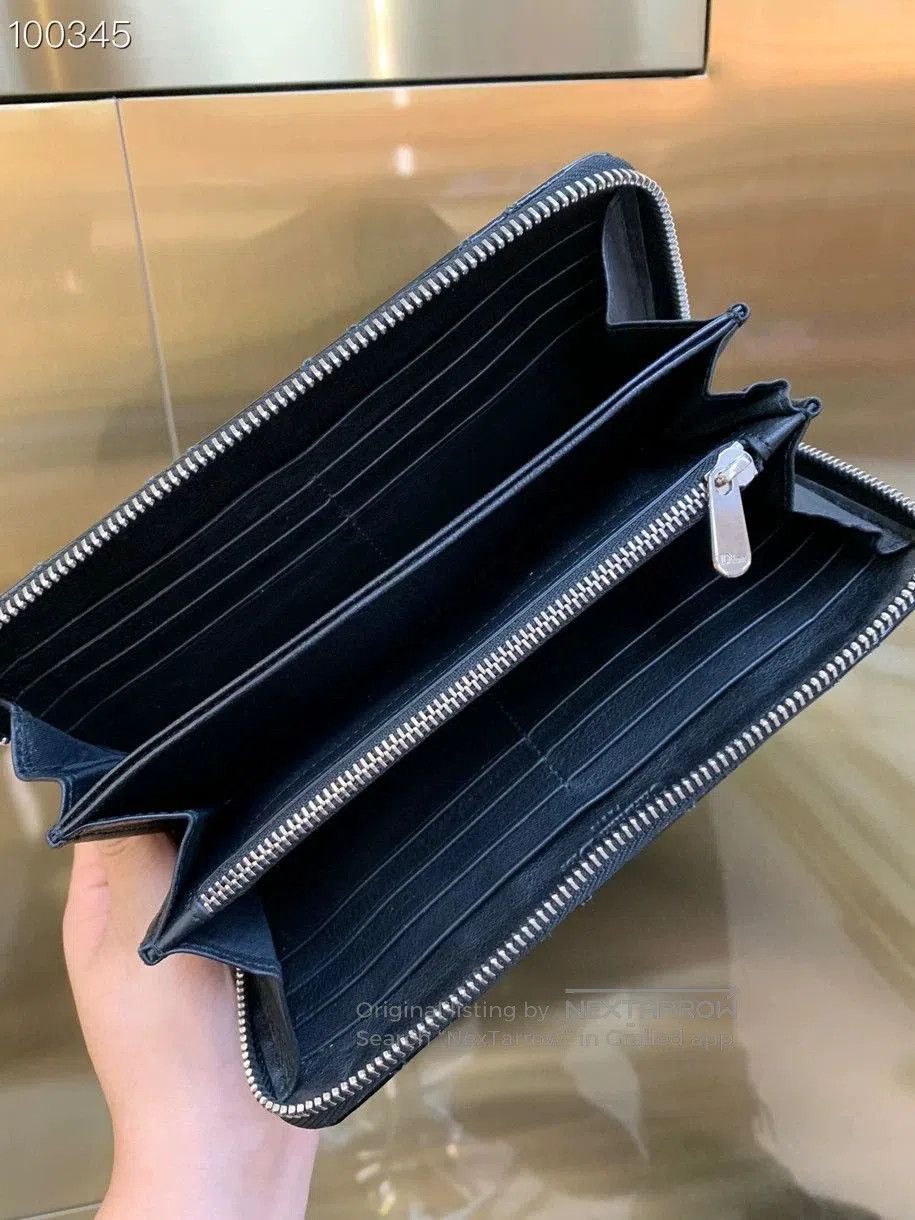 Dior Dior Patent Leather Black Gold Wallet. Size ONE SIZE - 6 Thumbnail