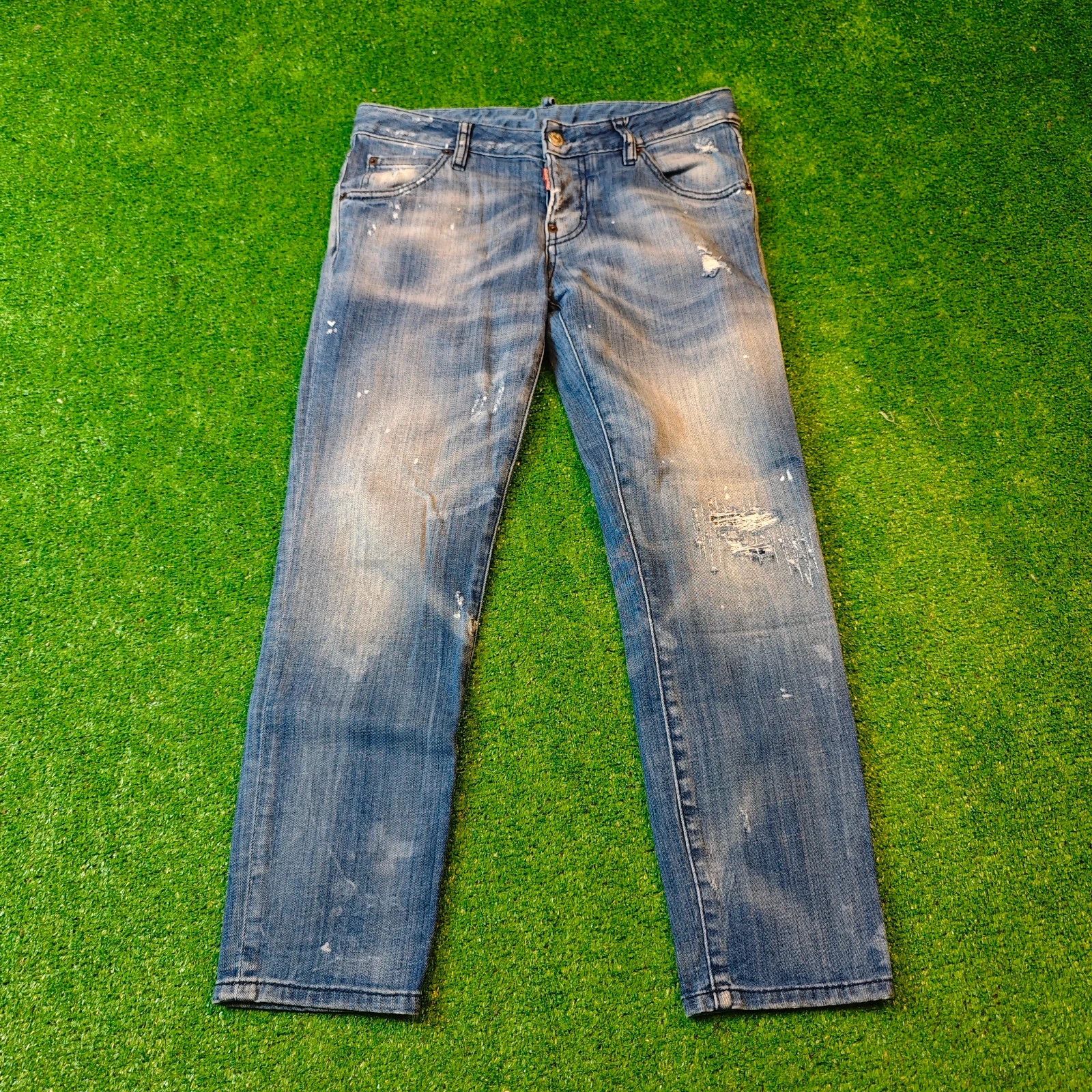 Dsquared2 Dsquared2 Jeans Womens 38 (30') blue capri straight ripped Size 30" / US 8 / IT 44 - 1 Thumbnail