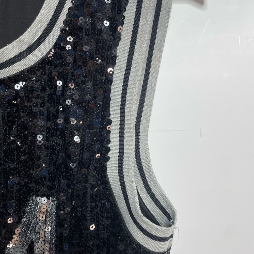 Forever 21 Forever 21 Sequined Black "84" Jersey Tank Top Medium Size M / US 6-8 / IT 42-44 - 5 Thumbnail