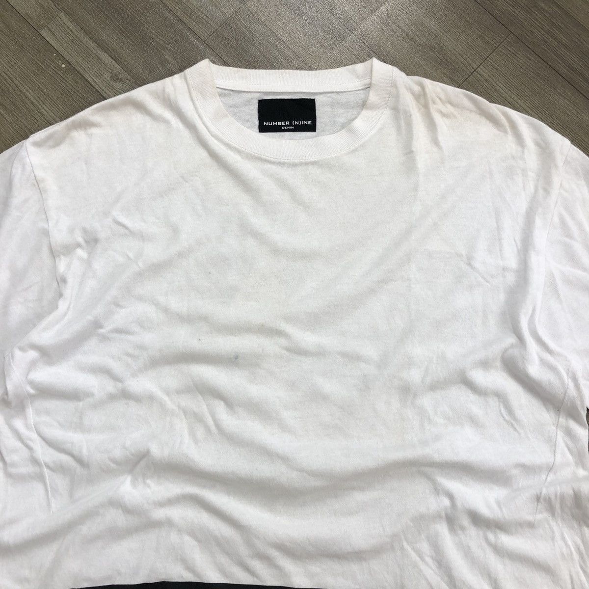 Number (N)ine 2000s Number (N)ine Denim Spell Out White Tshirt Size US M / EU 48-50 / 2 - 3 Thumbnail
