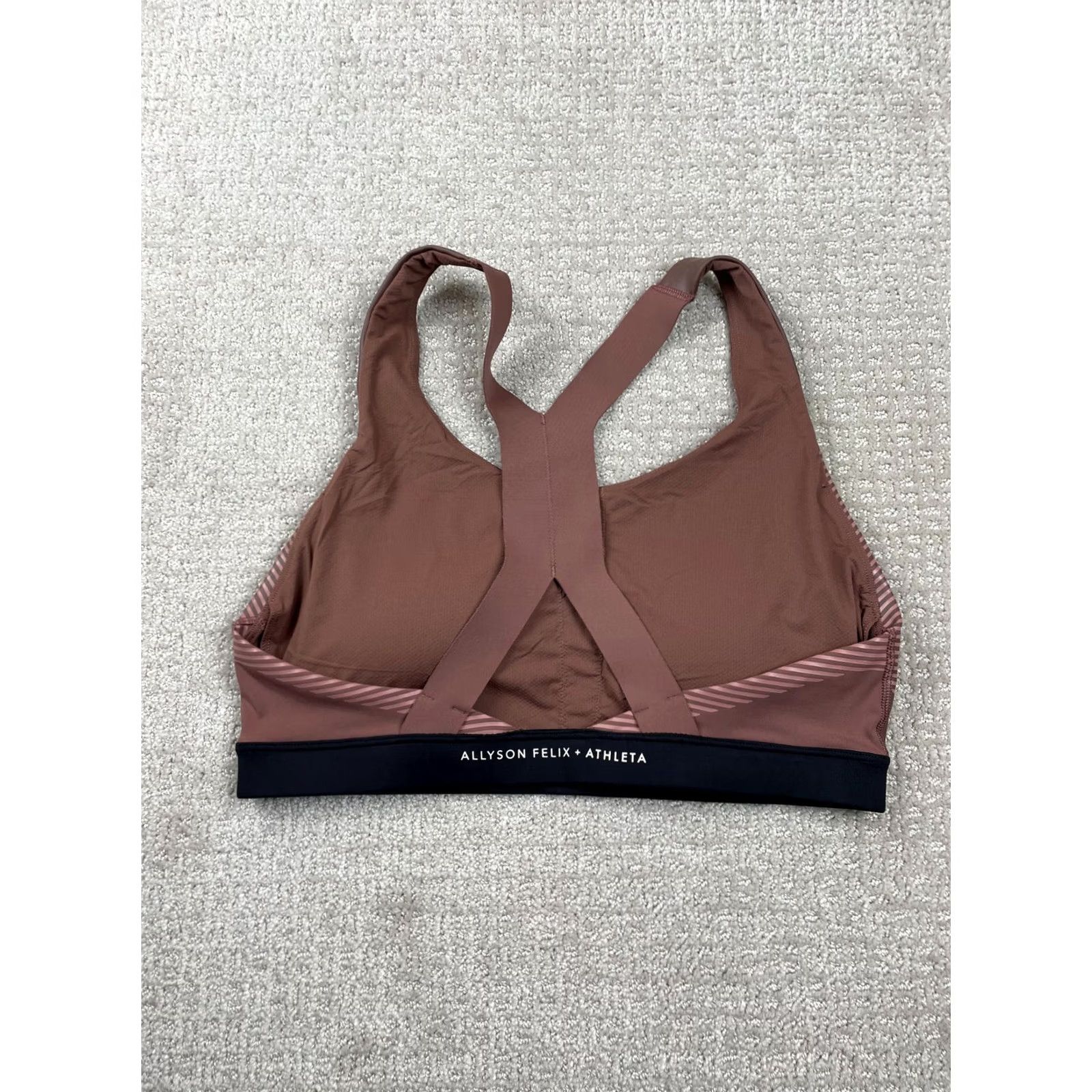 Athleta Athleta Sports Bra Womens XL Rose Pink Wireless Pullover Medium Support Full Coverage Logo Alt Allyson Felix Size ONE SIZE - 5 Thumbnail