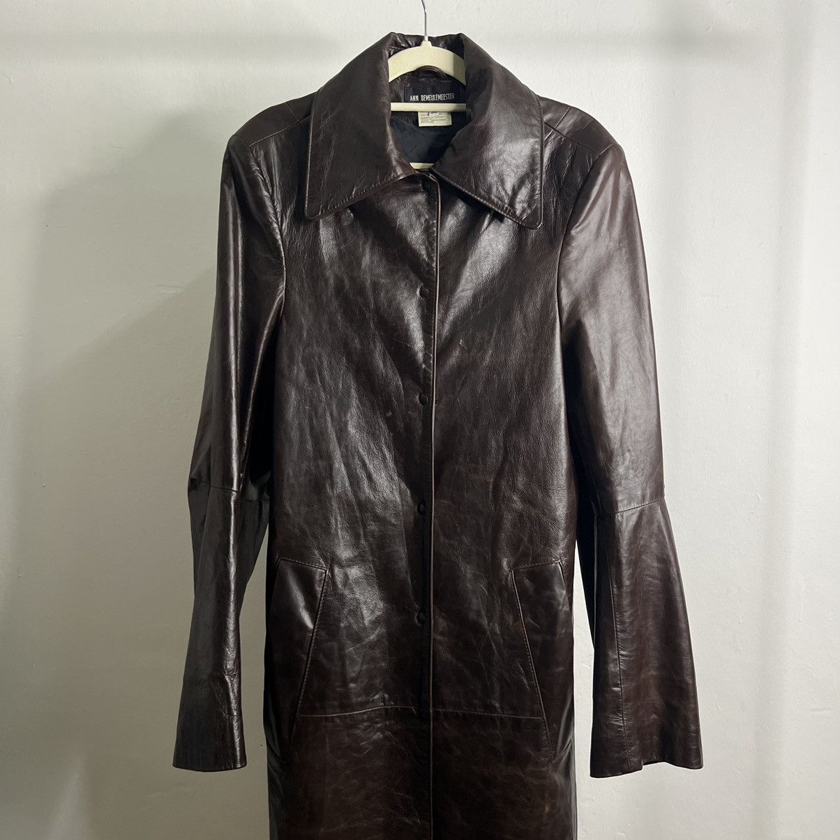 Ann Demeulemeester Ann Demeulemeester Brown Leather Trench Coat Size US S / EU 44-46 / 1 - 2 Thumbnail