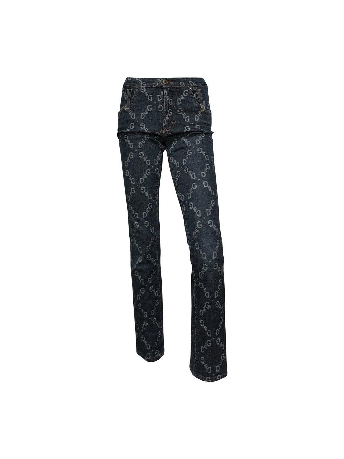 Dolce & Gabbana D&G Fall Winter 2002 Logo Skinny Stretch Denim Jeans Size 28" / US 6 / IT 42 - 1 Thumbnail