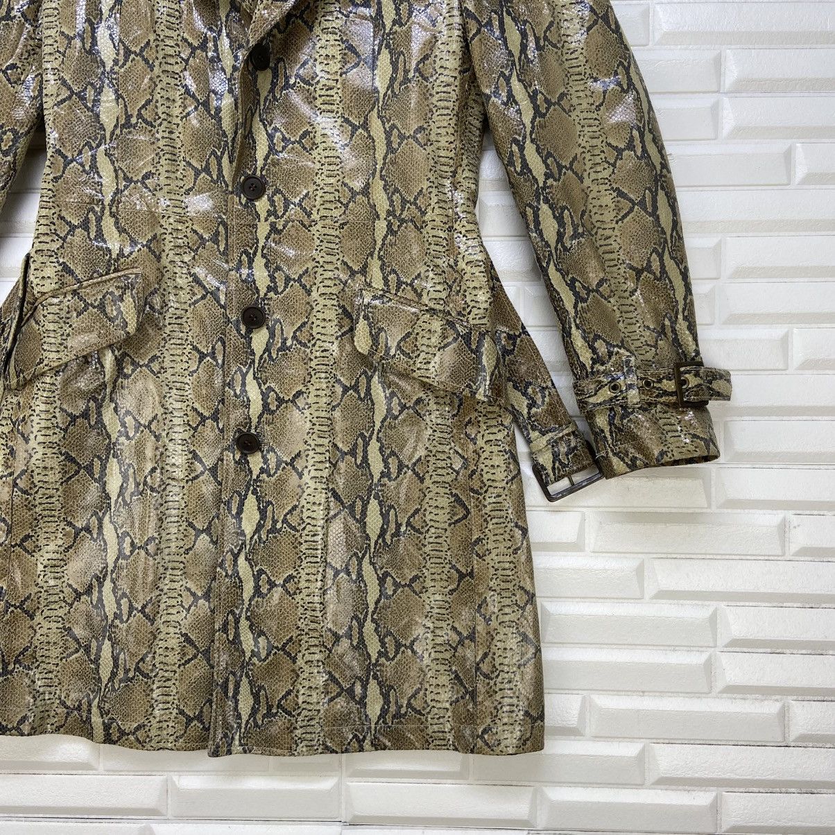 Tornado Mart Tornado Mart Python Long Coat Pig Skin Size US XS / EU 42 / 0 - 5 Thumbnail