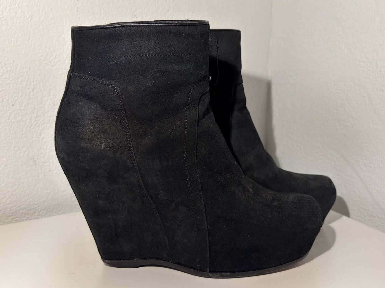 Rick Owens Rick Owens Blistered Goatskin Wedge Ankle Boots Size US 7.5 / IT 37.5 - 3 Thumbnail