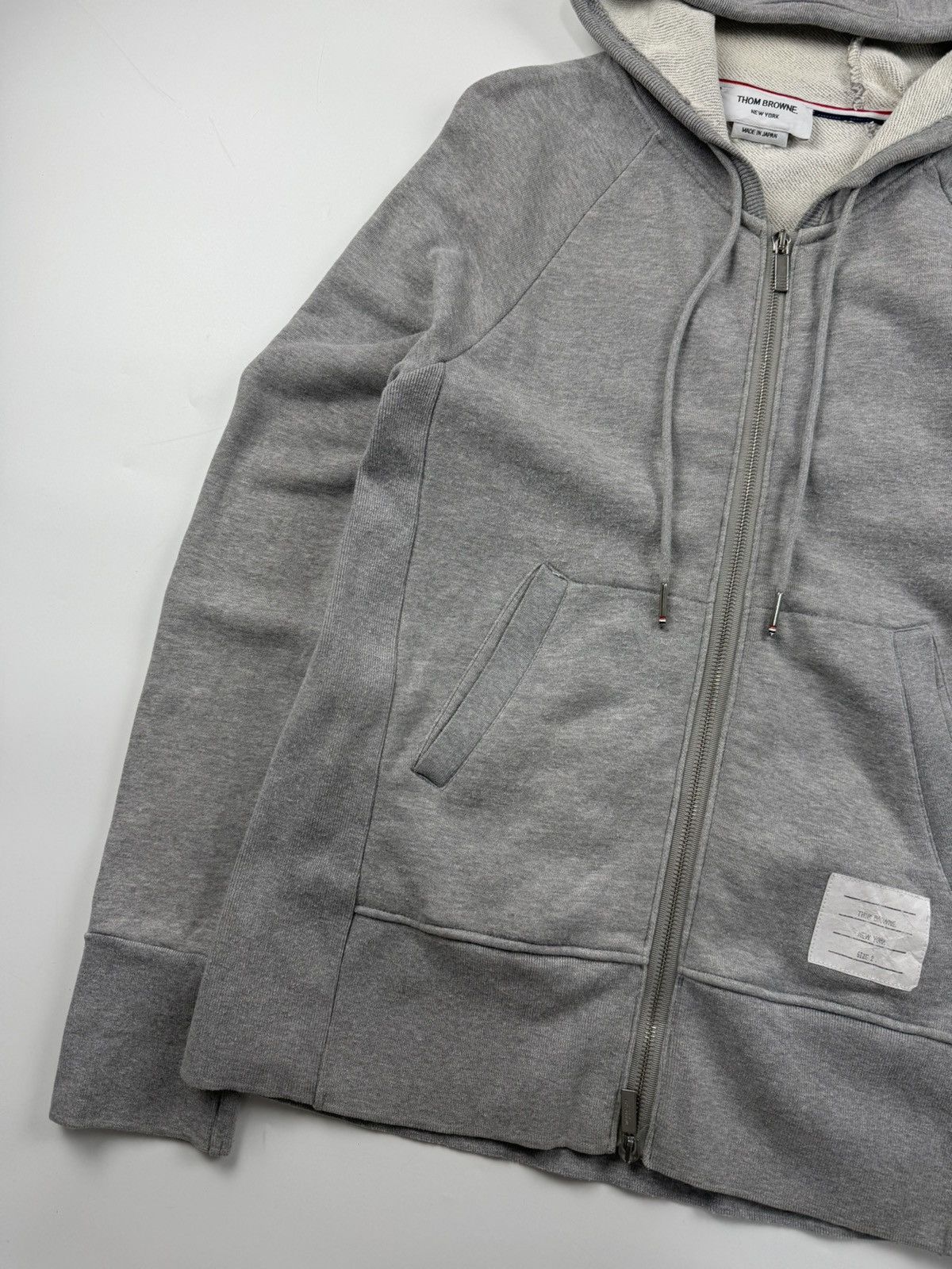 Thom Browne Thom Browne Classic Loopback 4-Bar Zip Hoodie Size US M / EU 48-50 / 2 - 5 Thumbnail
