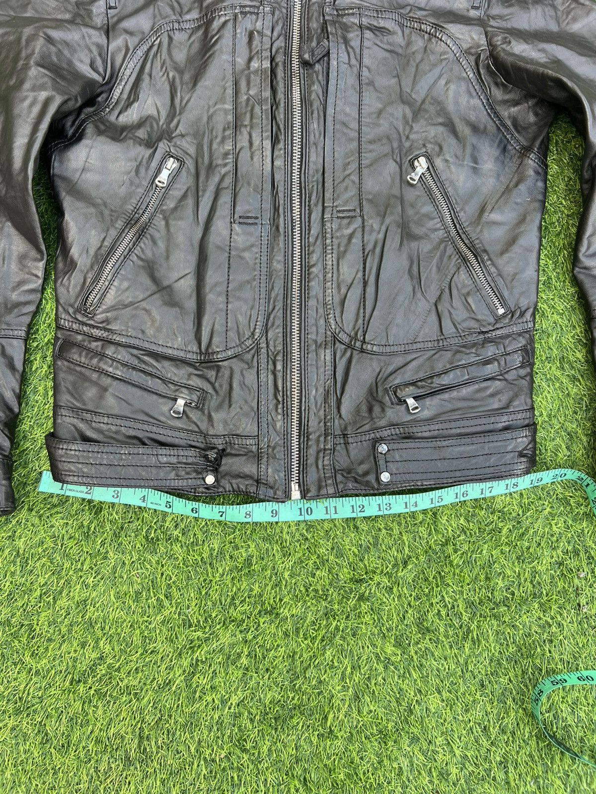 Dolce & Gabbana D&G ARCHIVAL “MULTI-ZIP” BLACK LAMBSKIN MOTO JACKET-size 50 Size US M / EU 48-50 / 2 - 16 Thumbnail