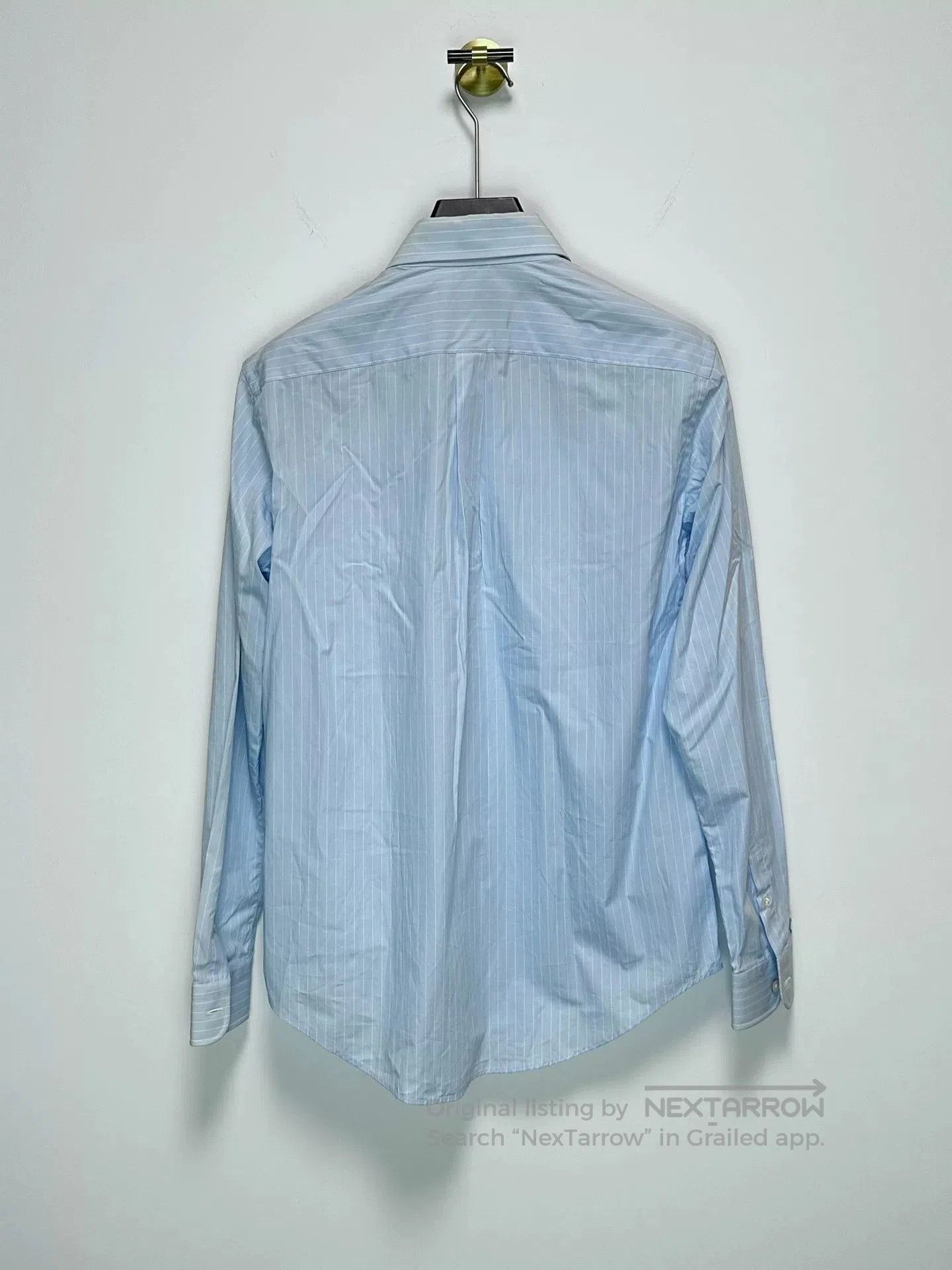 Louis Vuitton Louis Vuitton Blue Stripe Monogram Side Logo Shirt. Size US M / EU 48-50 / 2 - 2 Thumbnail