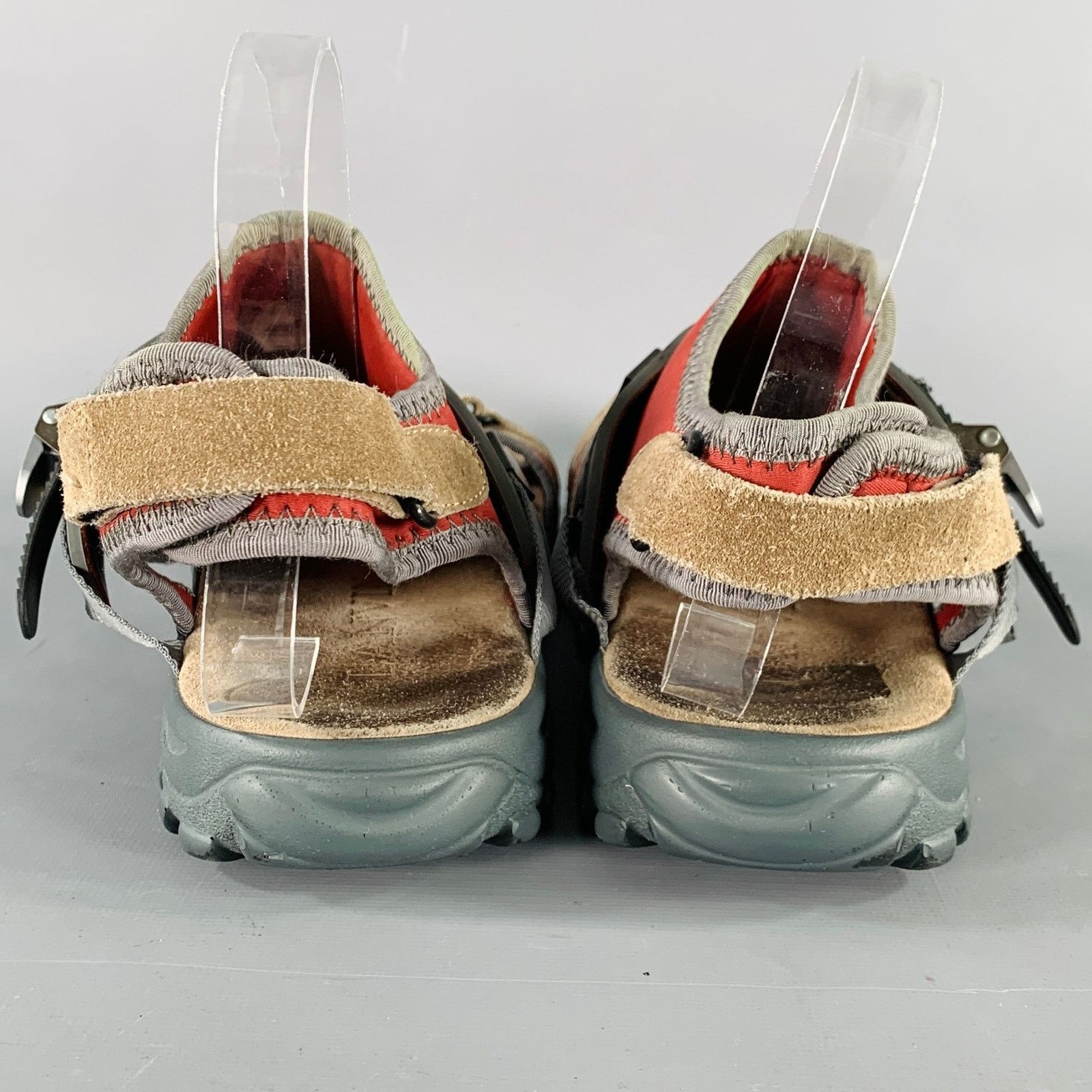 Lanvin LANVIN Size 8 Beige Red Neoprene Hook Loop Closure Sandals Size US 8 / EU 41 - 3 Thumbnail