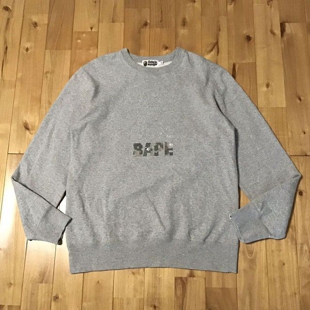 Bape BAPE Rhinestone APE HEAD LOGO sweat shirt a bathing ape Size US XL / EU 56 / 4 - 2 Thumbnail