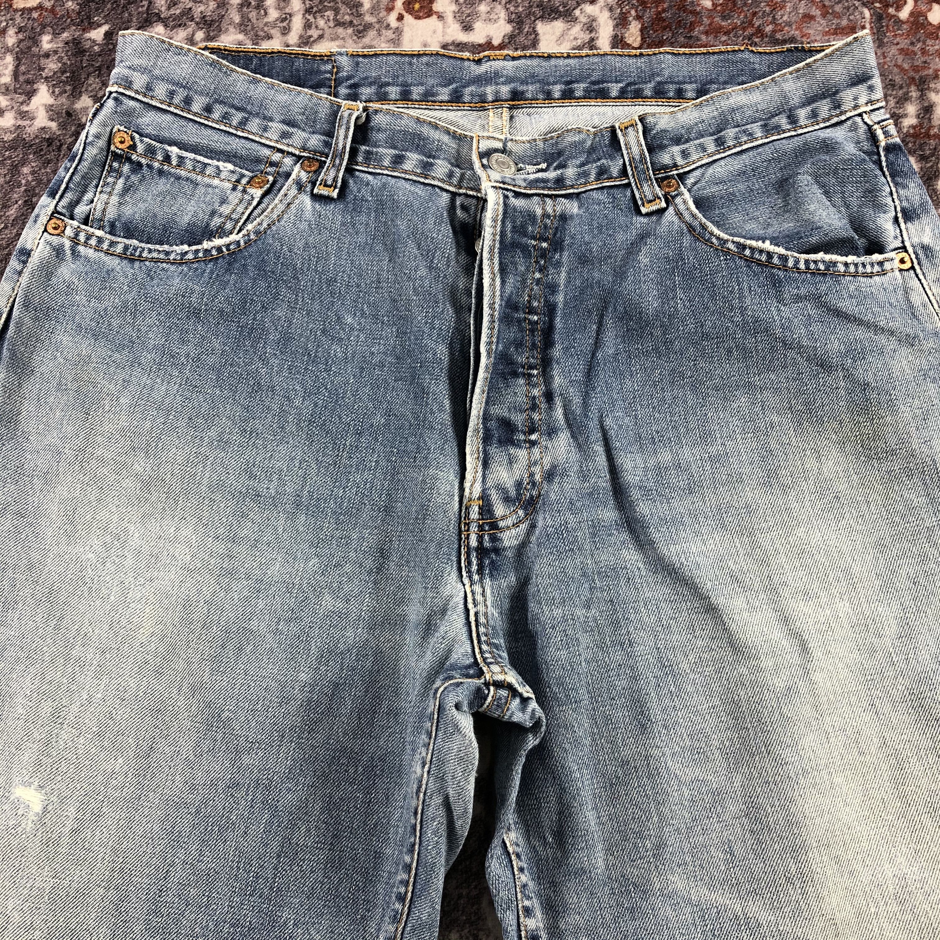 Levi's × Vintage Vintage 90s Blue Wash Levis 501 Jeans-JM2868 Size US 34 / EU 50 - 3 Thumbnail