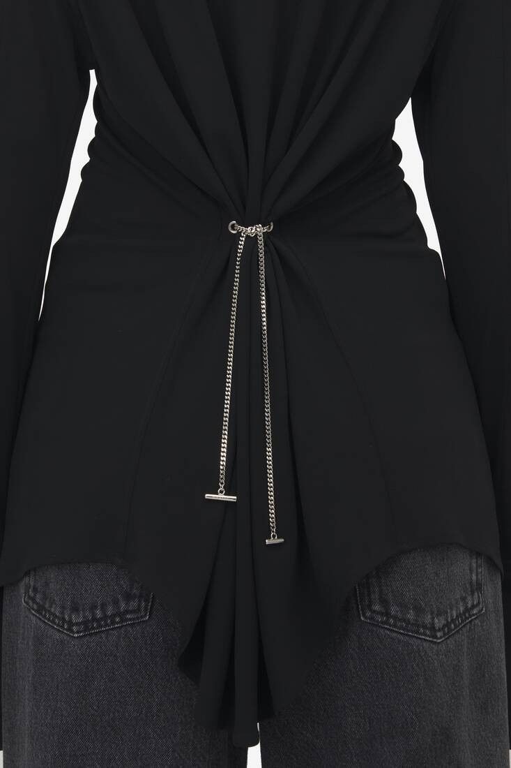 Alexander McQueen o1srvl11e0326 Fitted Shirt in Black Size XL / US 12-14 / IT 48-50 - 6 Thumbnail
