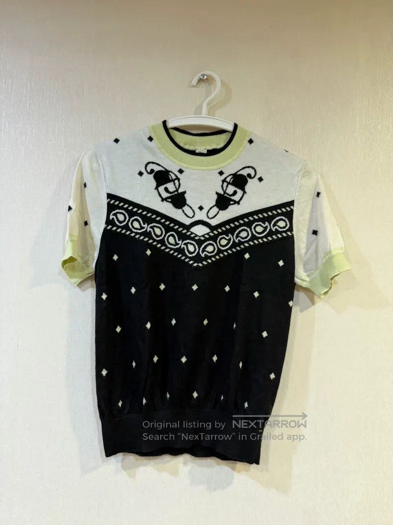 Hermes Hermes Printed silk cashmere short-sleeve Size M / US 6-8 / IT 42-44 - 1 Thumbnail