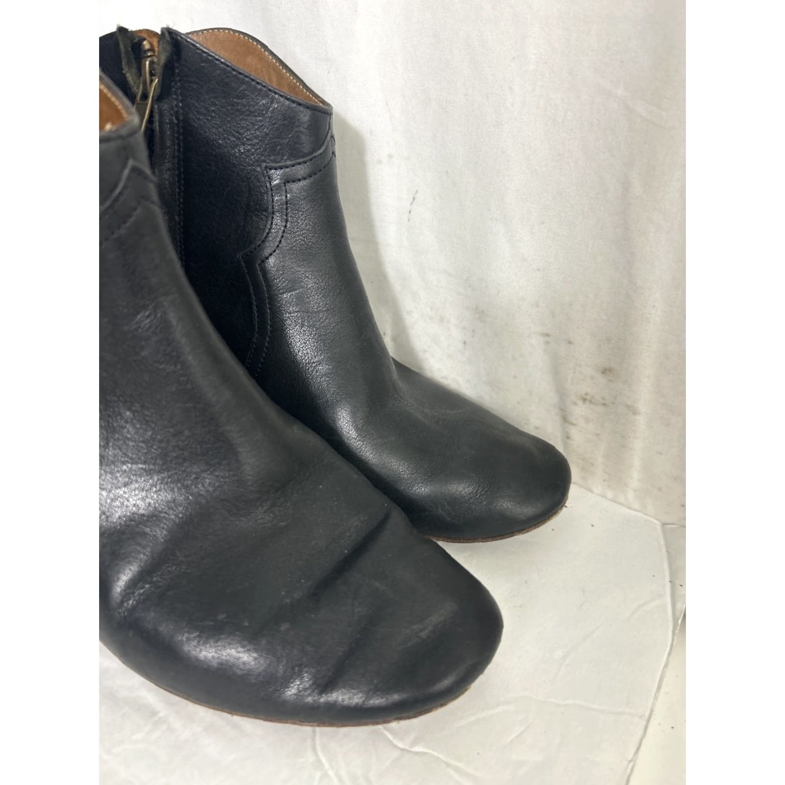 Isabel Marant Isabel Marant Dicker Ankle Leather Boots Black Womens Size 38 US 8 Zipper Western High Heel Boots Size US 8 / IT 38 - 2 Thumbnail