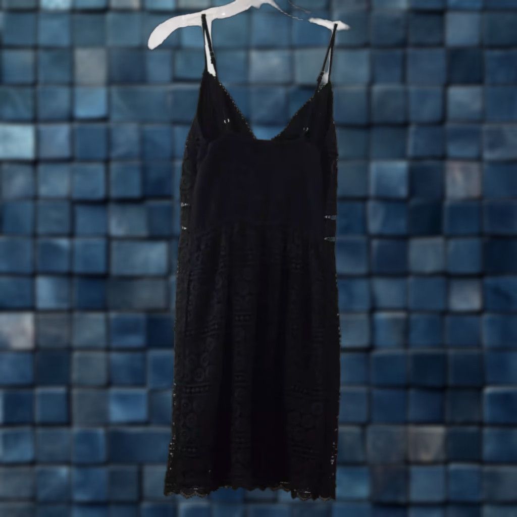 Abercrombie & Fitch Abercrombie & Fitch Dress Black Lace Eyelet Waist Detail Mini Sundress S Womens SM (New) Size S / US 4 / IT 40 - 1 Thumbnail