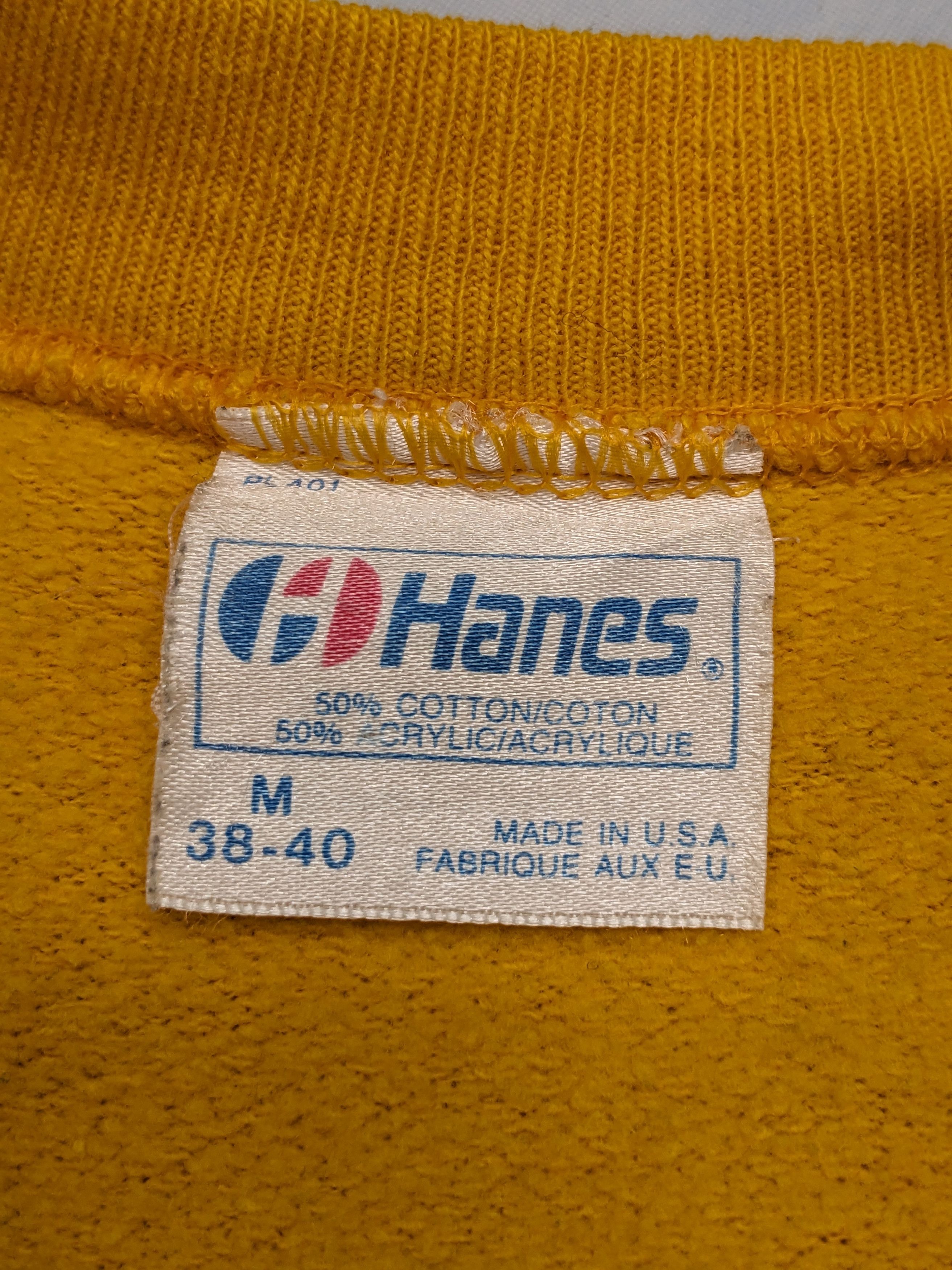 Vintage Vintage 80s Hanes H Old School Crewneck Sweatshirt Size US M / EU 48-50 / 2 - 8 Thumbnail