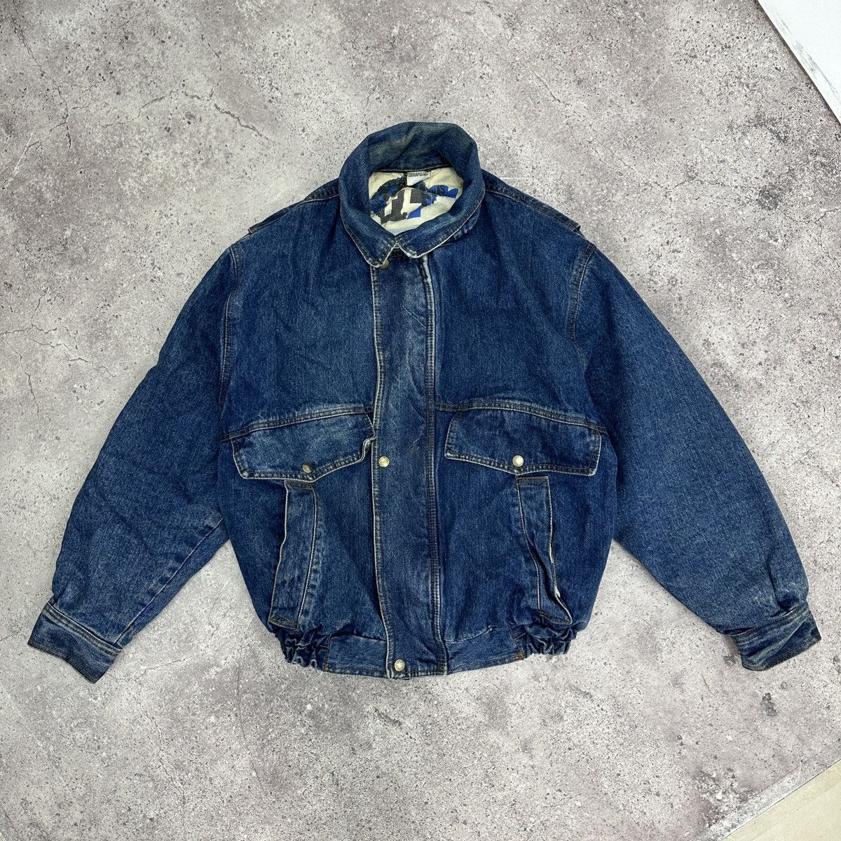 Vintage Vintage 90s Frank Thomas Denim moto jacket jeans y2k og hype Size US M / EU 48-50 / 2 - 1 Thumbnail