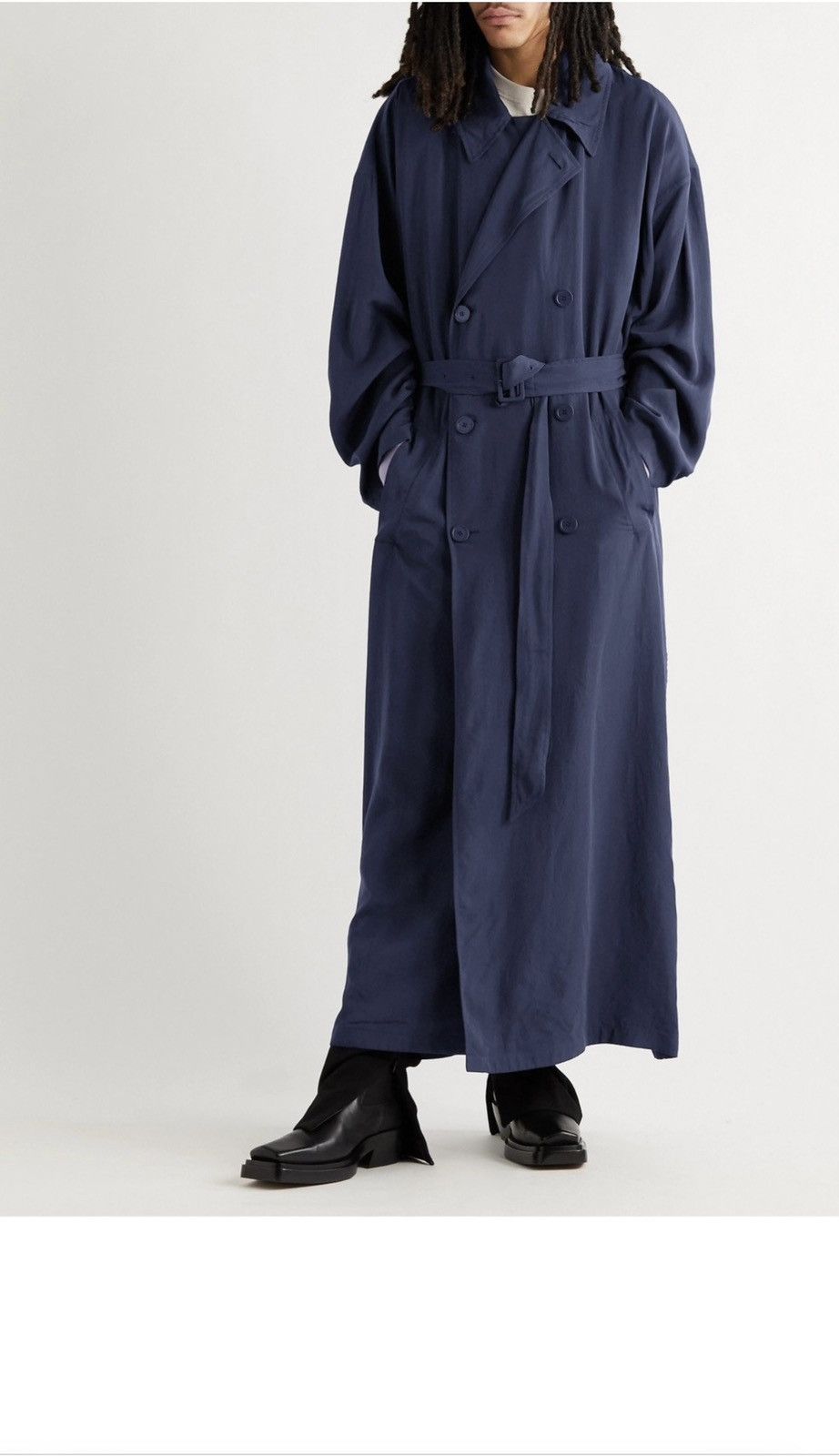 Balenciaga NAVY BALENCIAGA TRENCHCOAT Size US XL / EU 56 / 4 - 1 Thumbnail