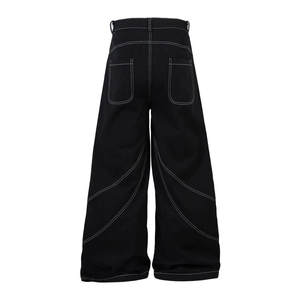 Jean Men's vintage patchwork flame embroidered jeans Size US 32 / EU 48 - 2 Thumbnail