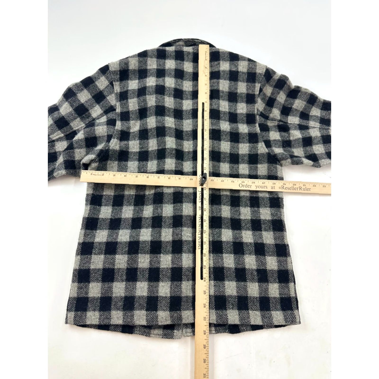 Toffs Toffs Blazer Womens 5/6 Black Gray Check Wool Long Sleeve Single Breasted Button Short Size S / US 4 / IT 40 - 6 Thumbnail