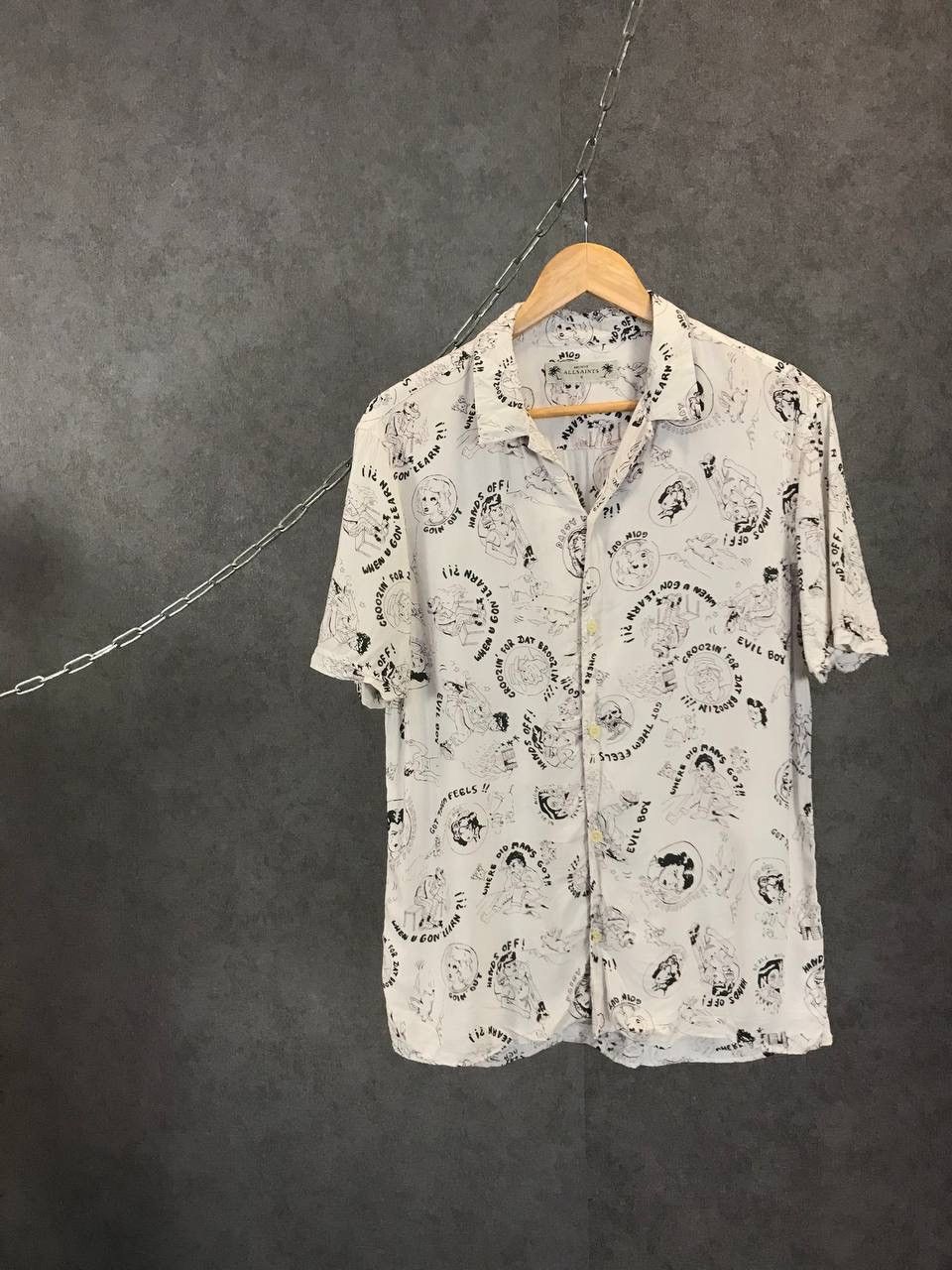 image of Allsaints Archive Crazy Hawaiian Art Shirt, Men's (Size Small)